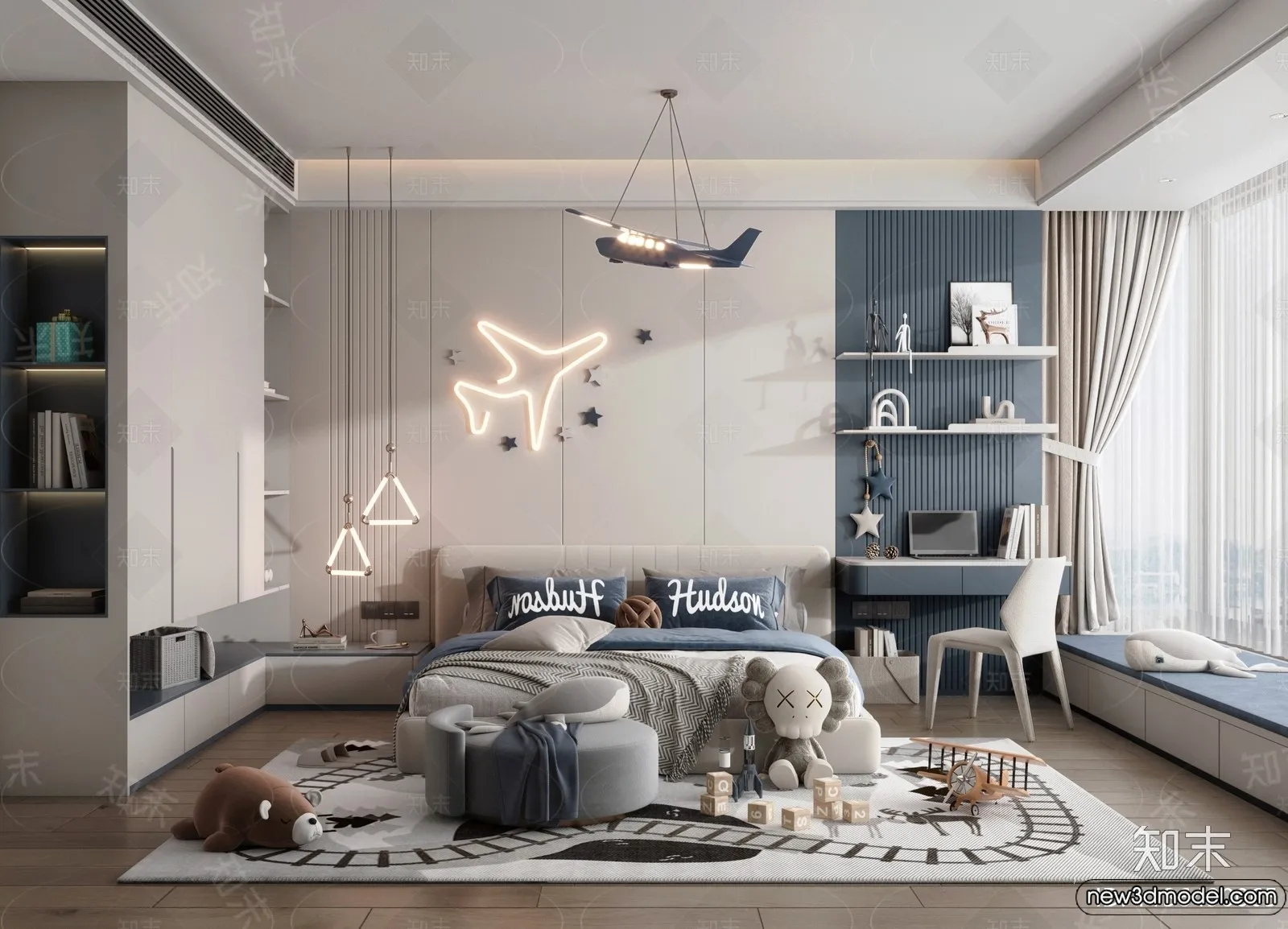 Children Room - 3D Interior Scene - Boy Room - 064