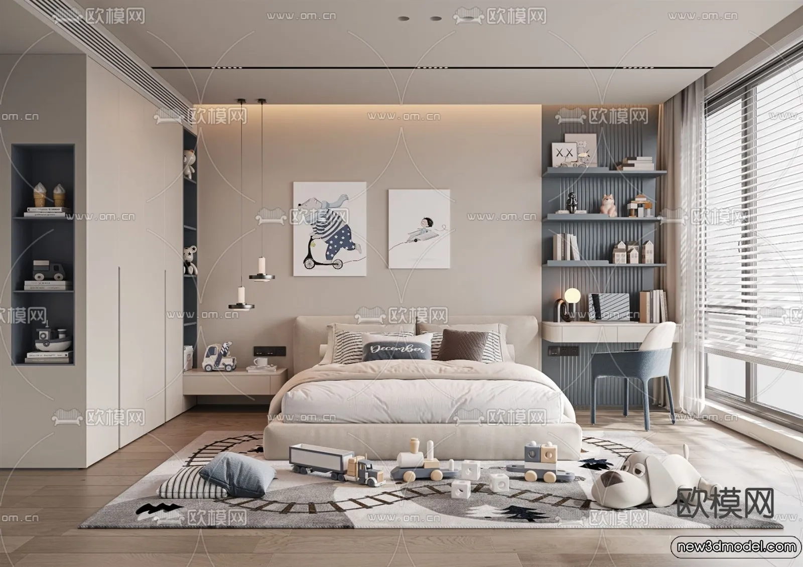 Children Room - 3D Interior Scene - Boy Room - 065