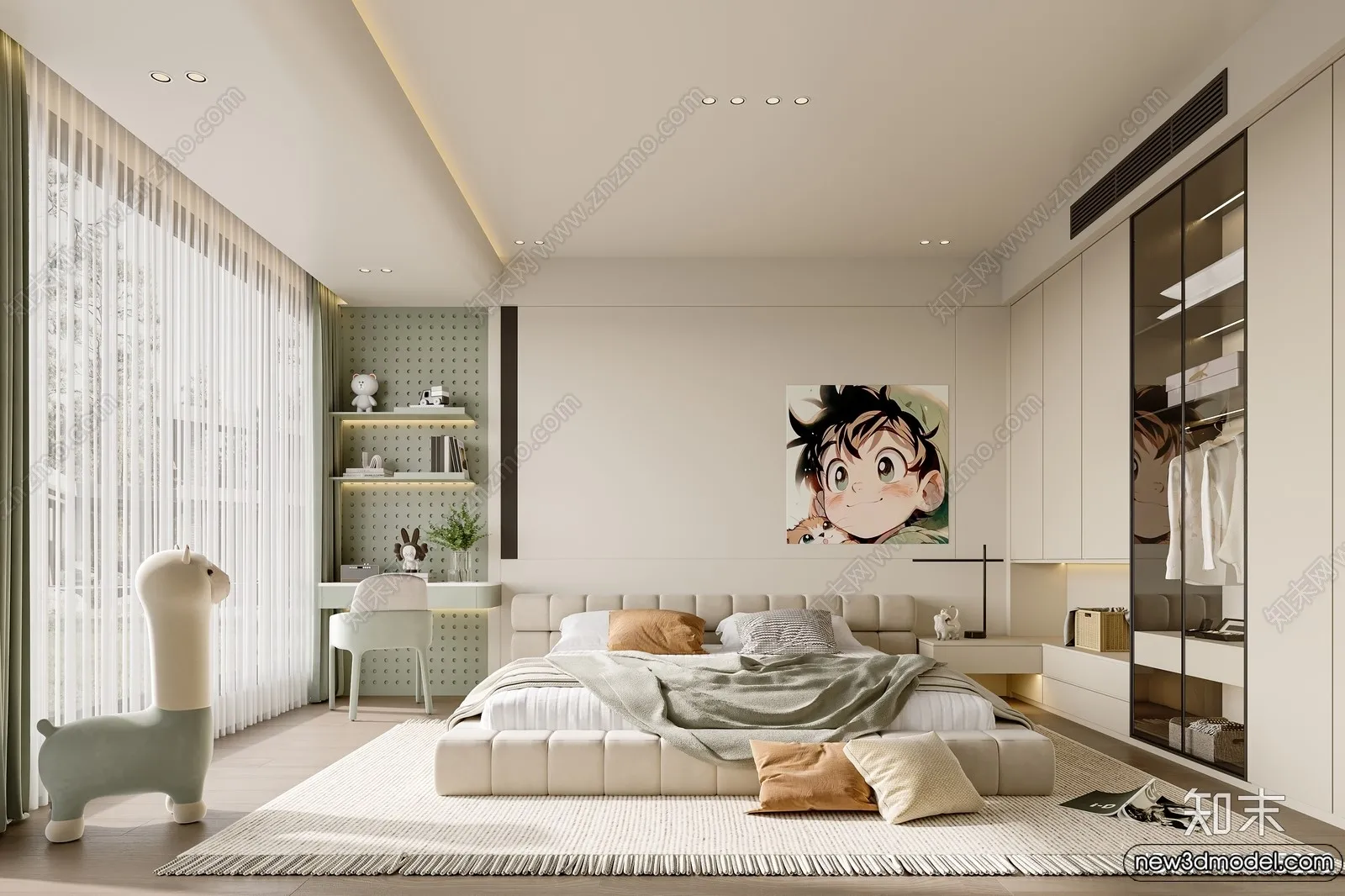 Children Room - 3D Interior Scene - Boy Room - 067