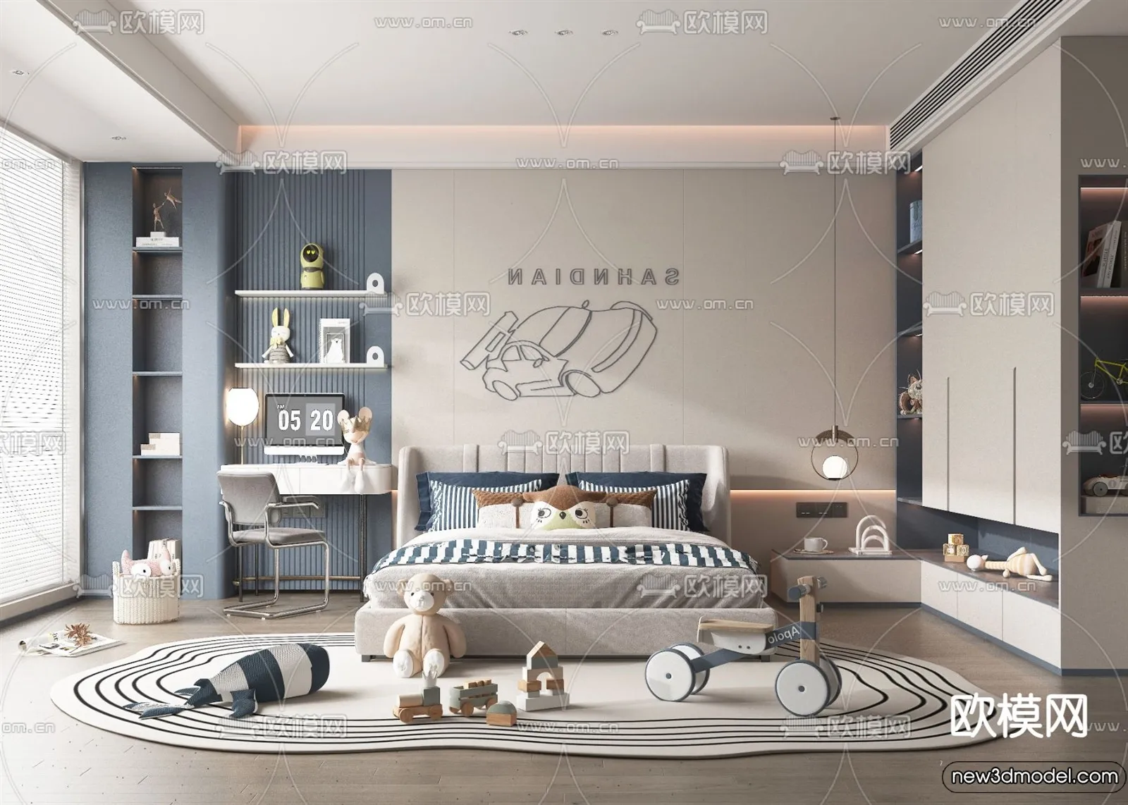 Children Room - 3D Interior Scene - Boy Room - 068