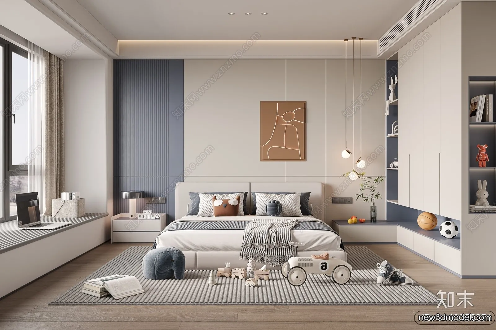 Children Room - 3D Interior Scene - Boy Room - 069