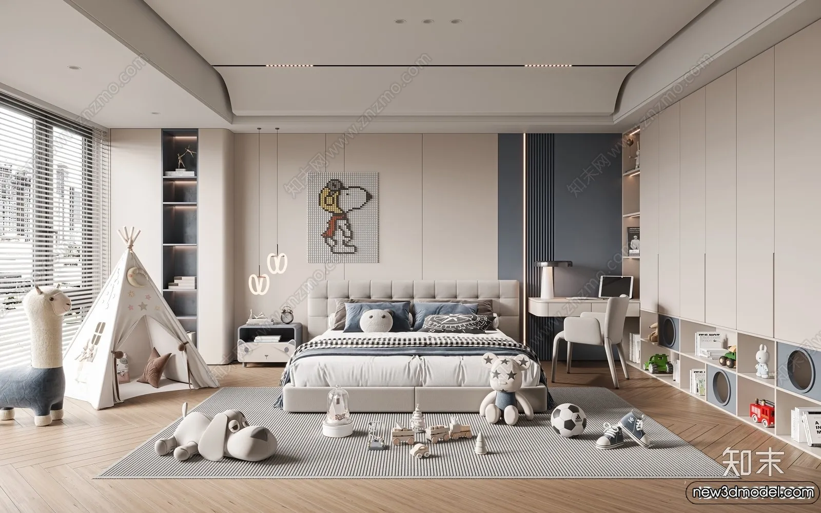 Children Room - 3D Interior Scene - Boy Room - 072