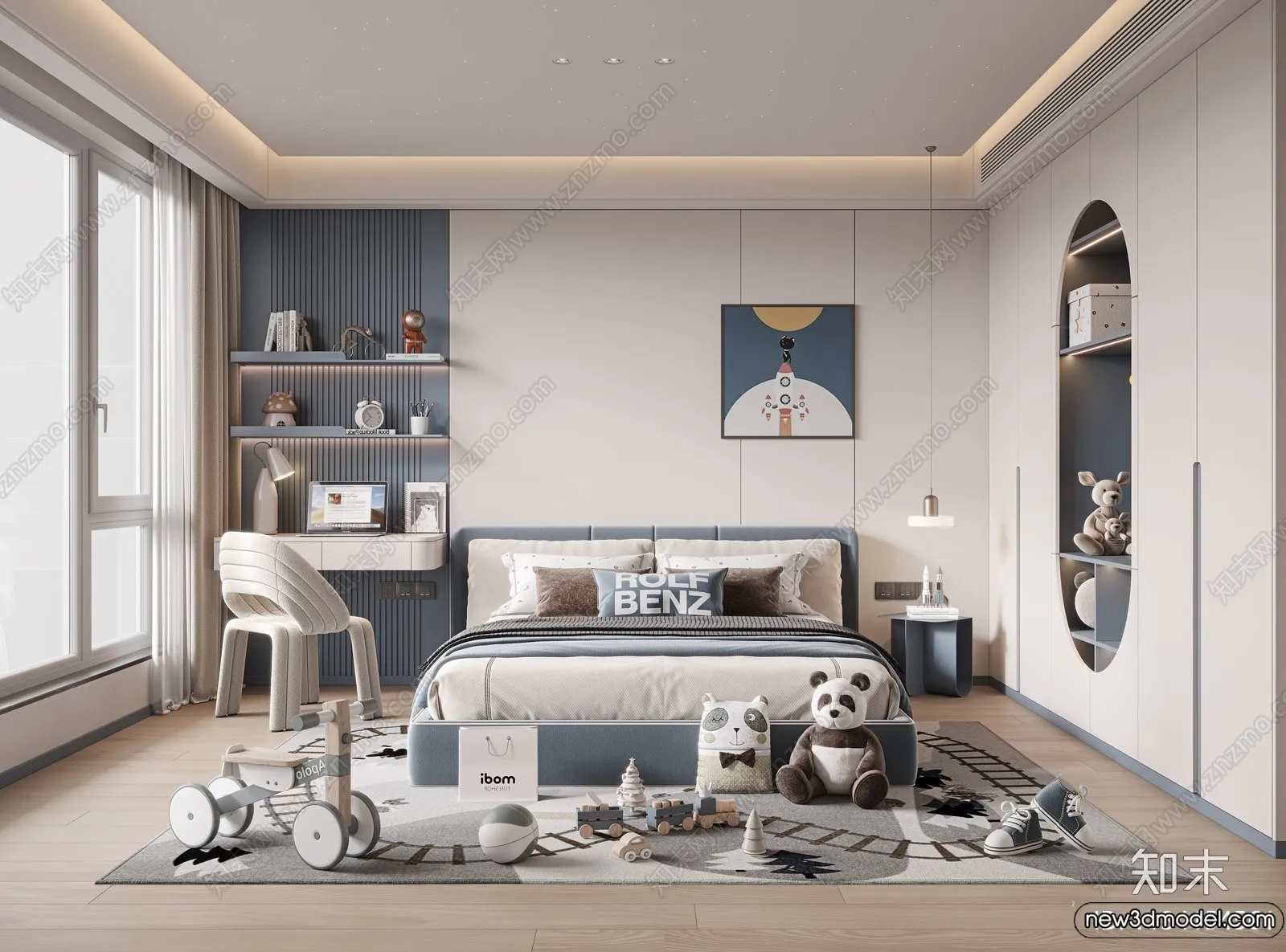 Children Room - 3D Interior Scene - Boy Room - 074