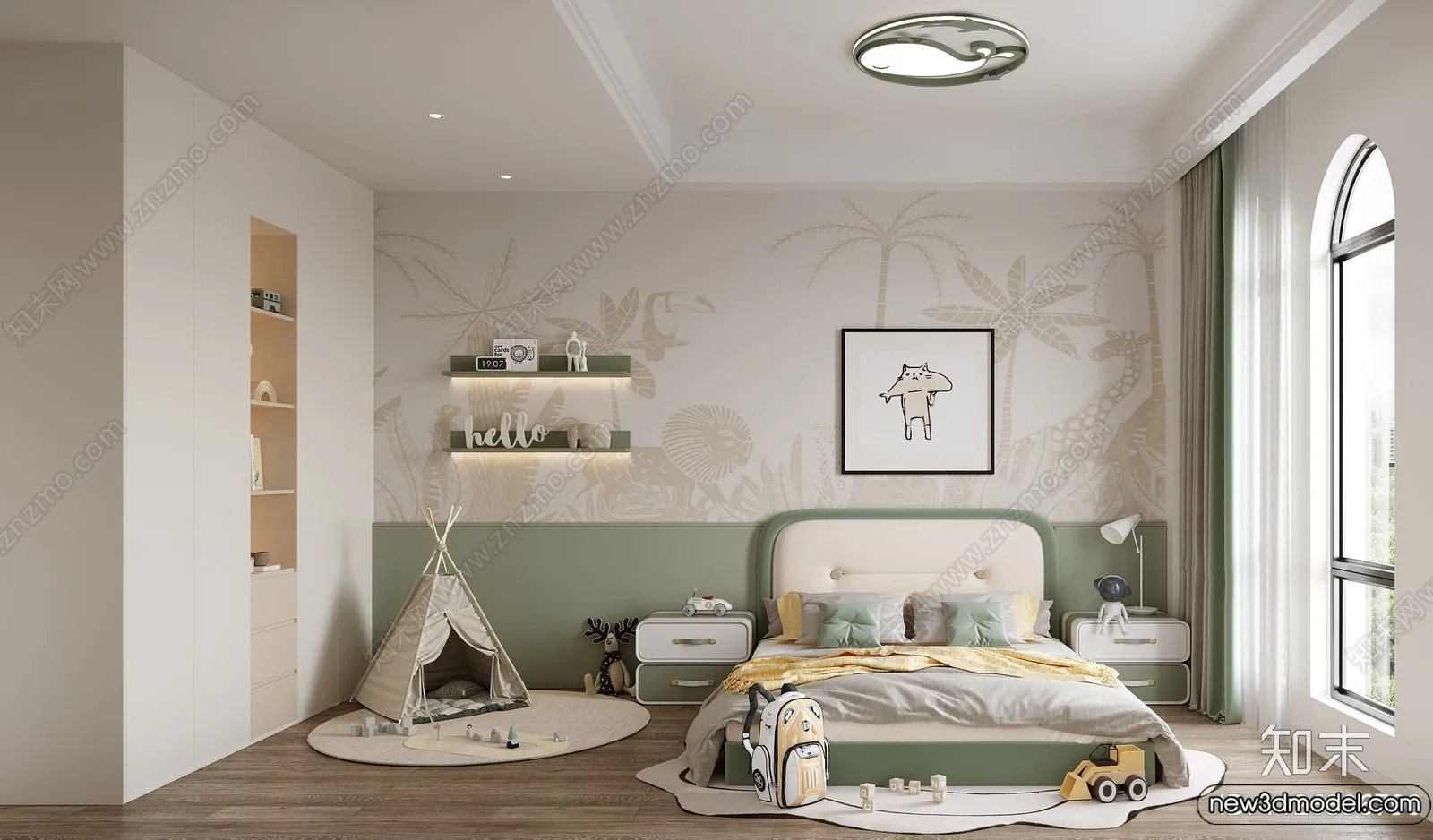 Children Room - 3D Interior Scene - Boy Room - 078