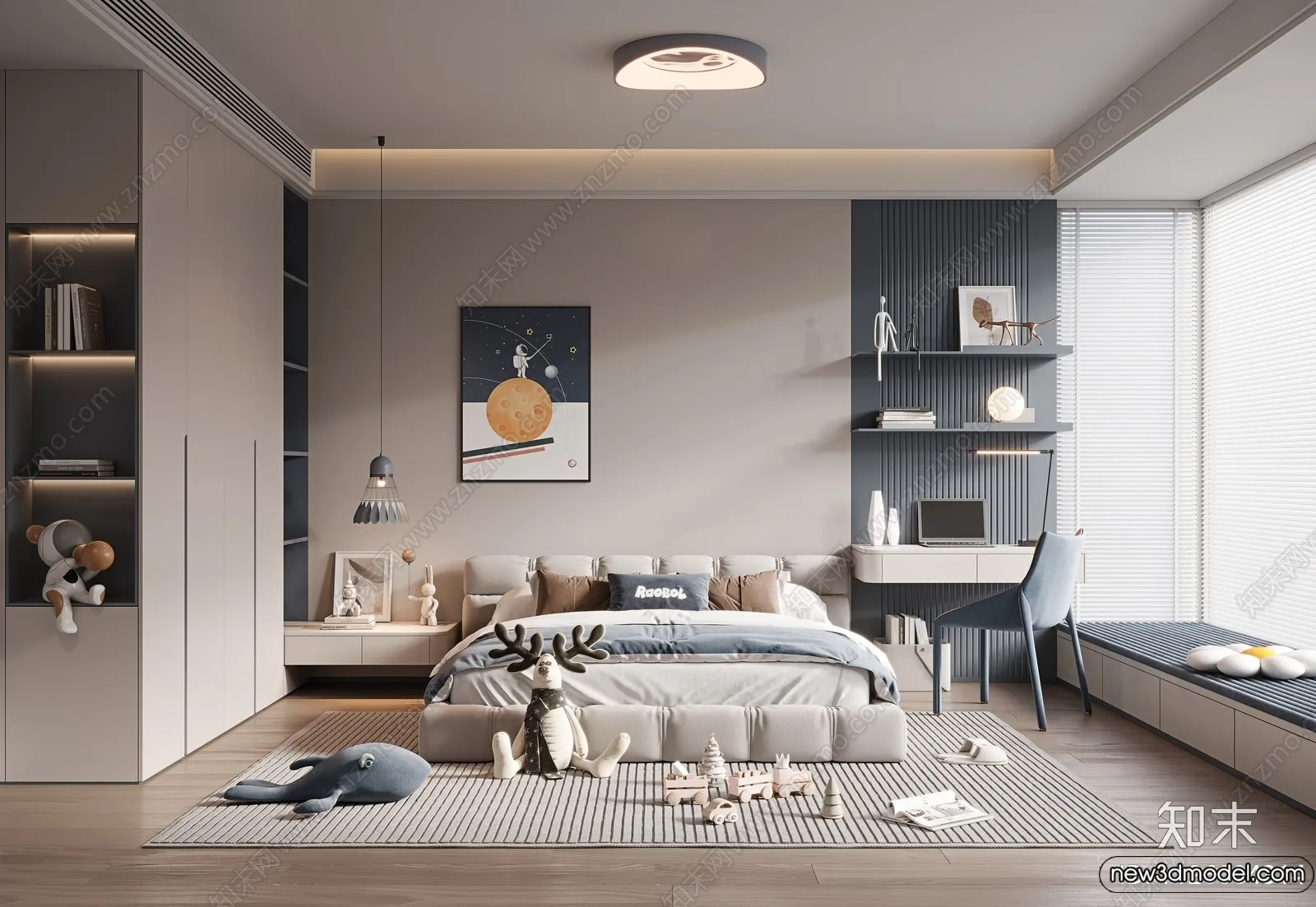 Children Room - 3D Interior Scene - Boy Room - 079