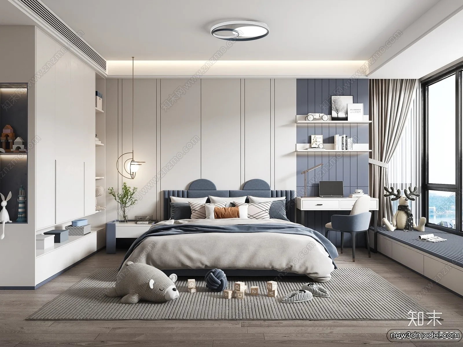 Children Room - 3D Interior Scene - Boy Room - 083