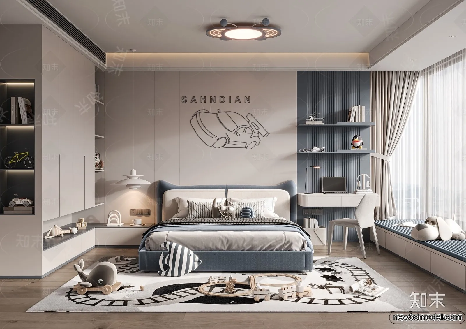 Children Room - 3D Interior Scene - Boy Room - 084