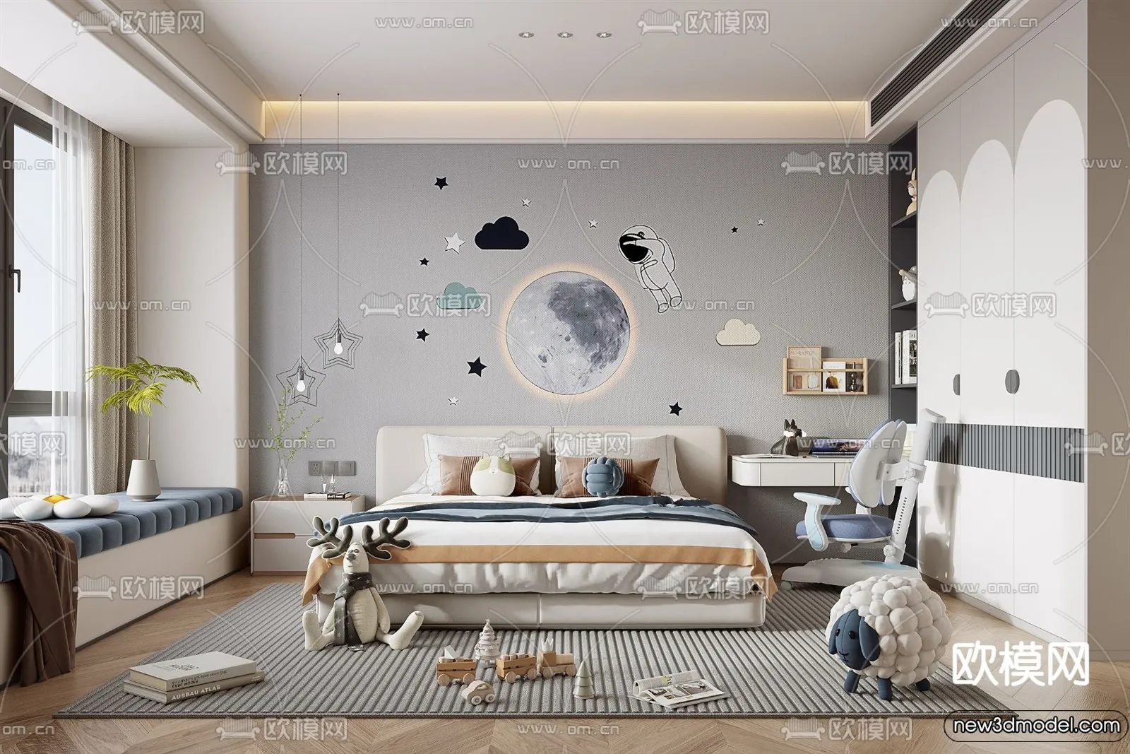 Children Room - 3D Interior Scene - Boy Room - 086