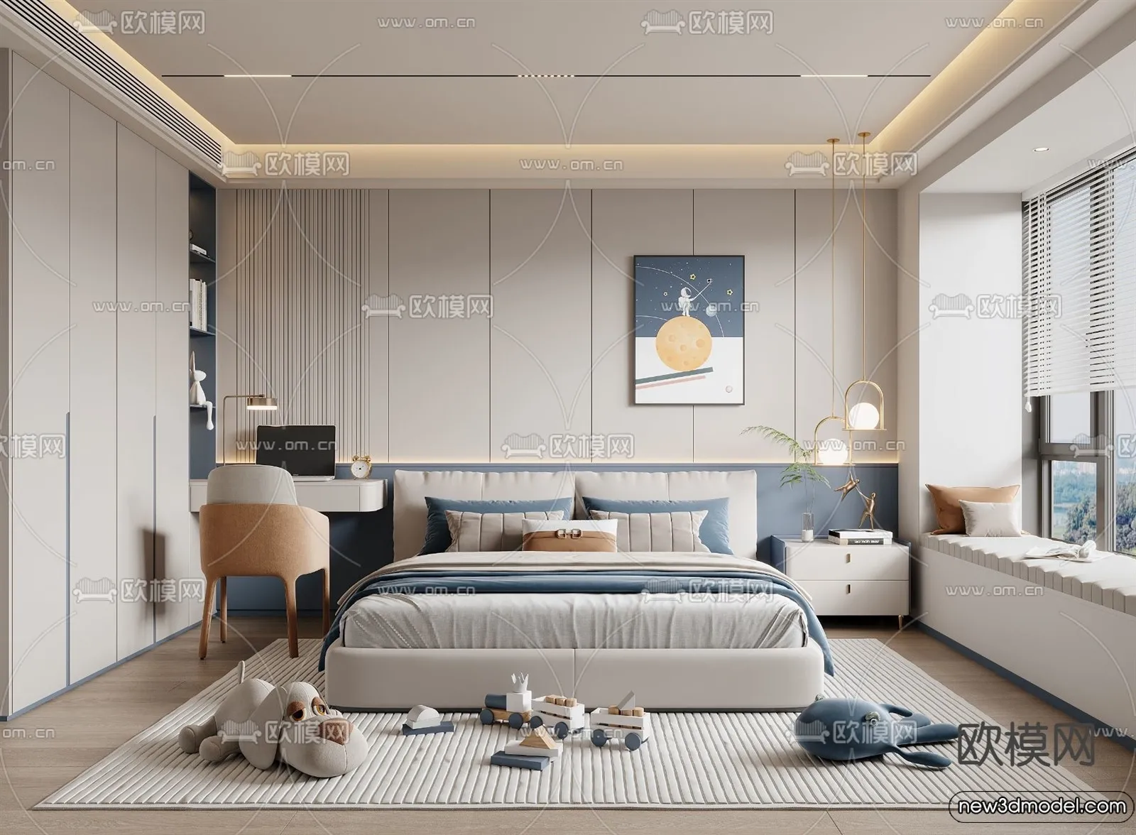 Children Room - 3D Interior Scene - Boy Room - 087