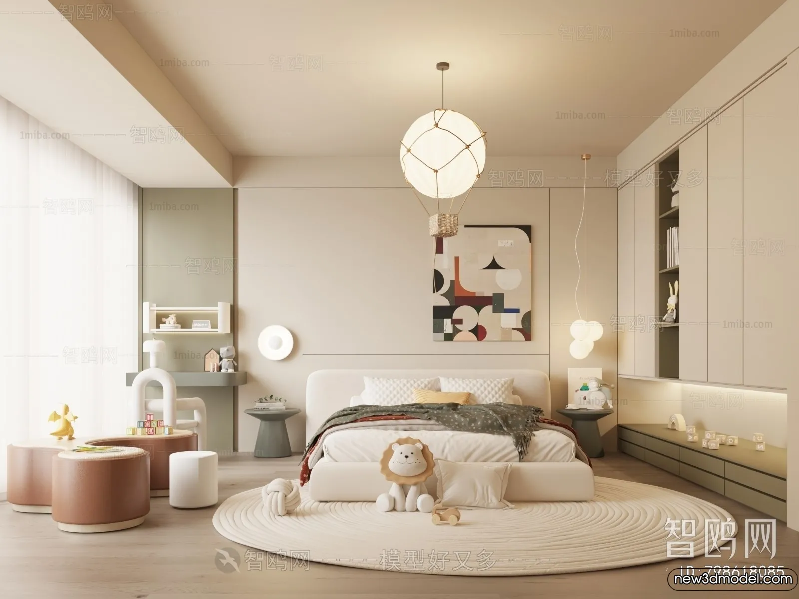 Children Room - 3D Interior Scene - Boy Room - 088
