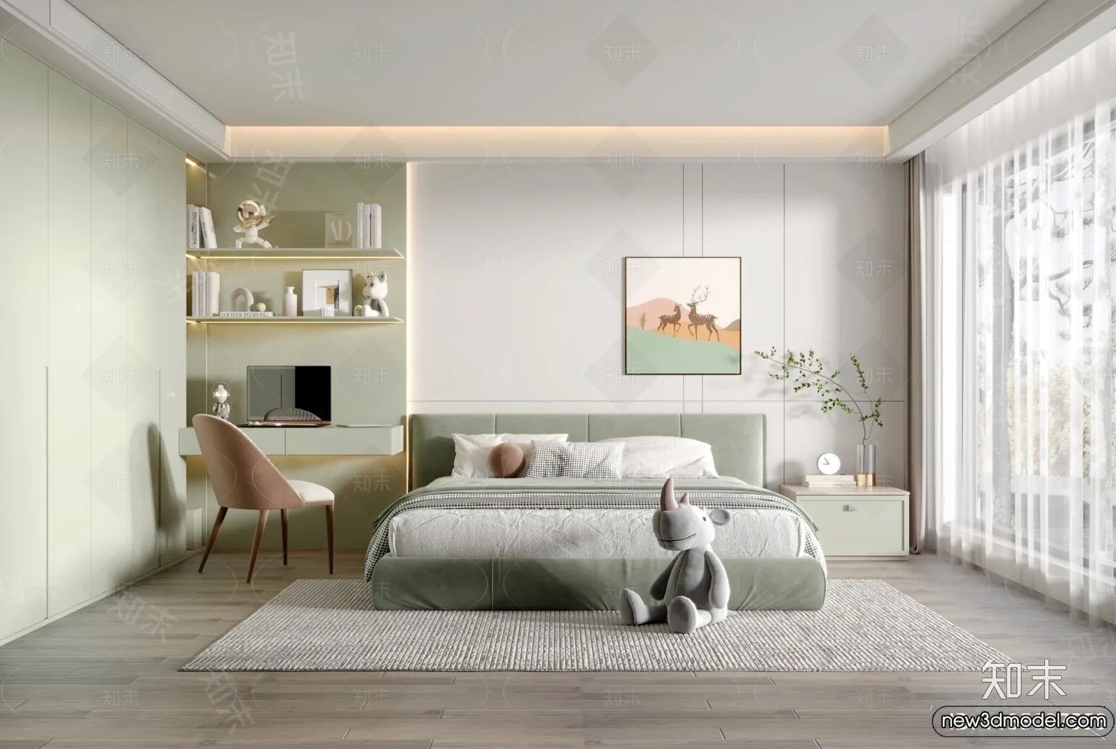 Children Room - 3D Interior Scene - Boy Room - 089