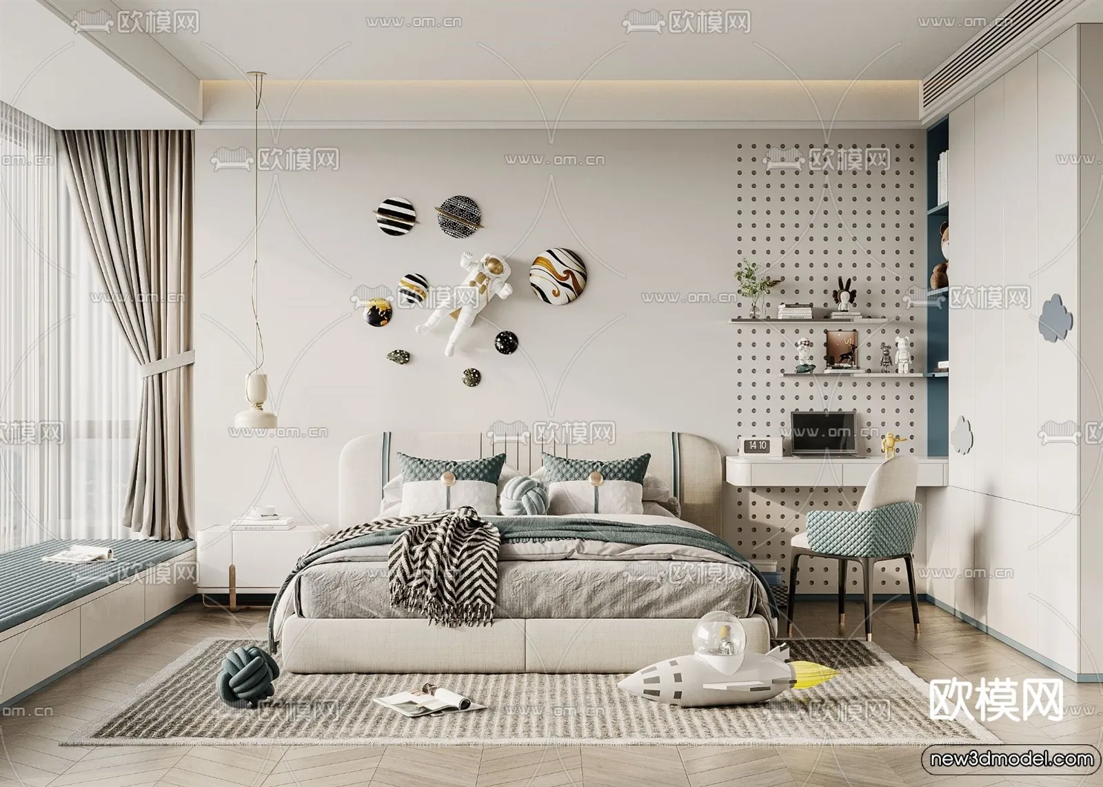 Children Room - 3D Interior Scene - Boy Room - 090