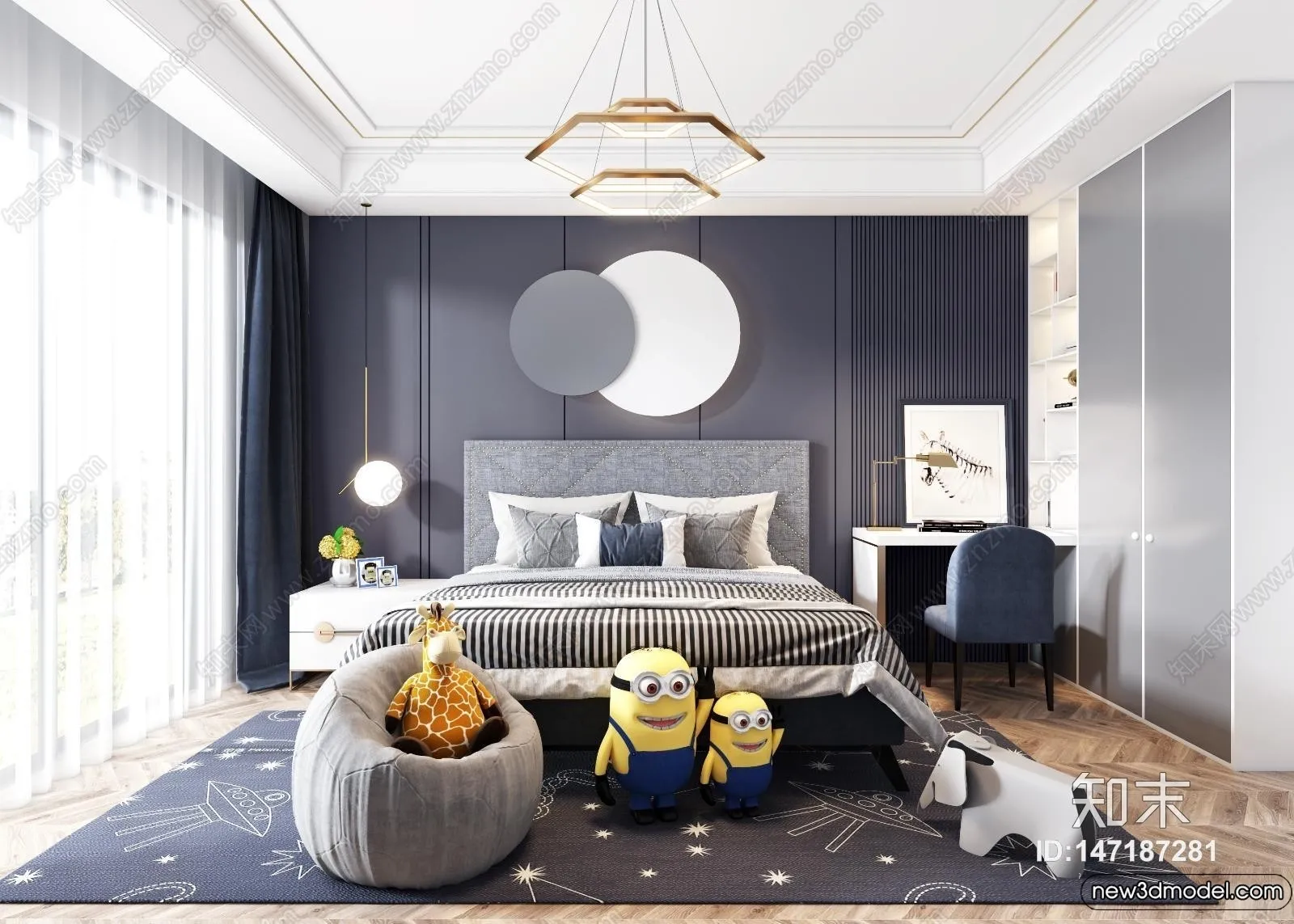 Children Room - 3D Interior Scene - Boy Room - 093