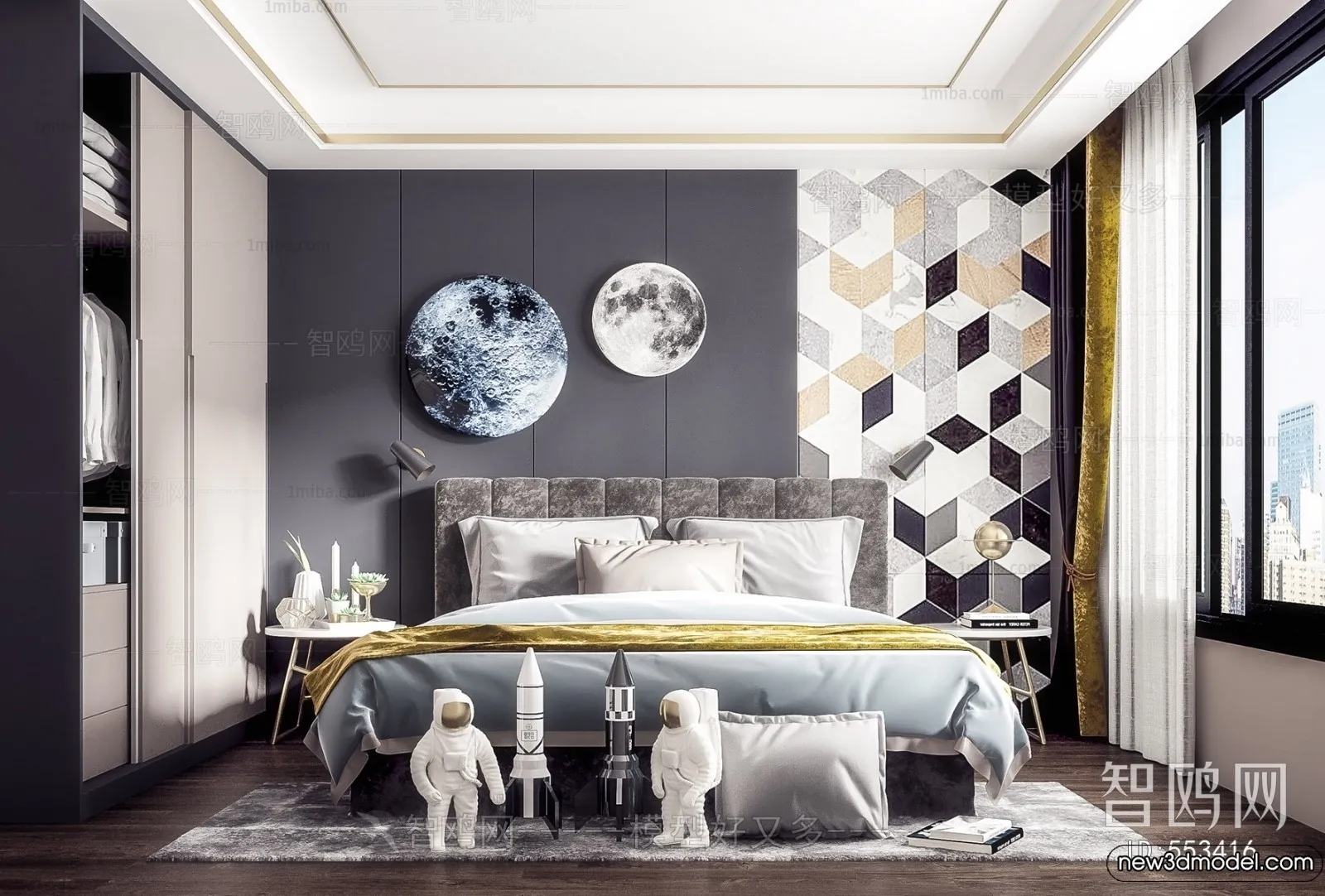 Children Room - 3D Interior Scene - Boy Room - 095