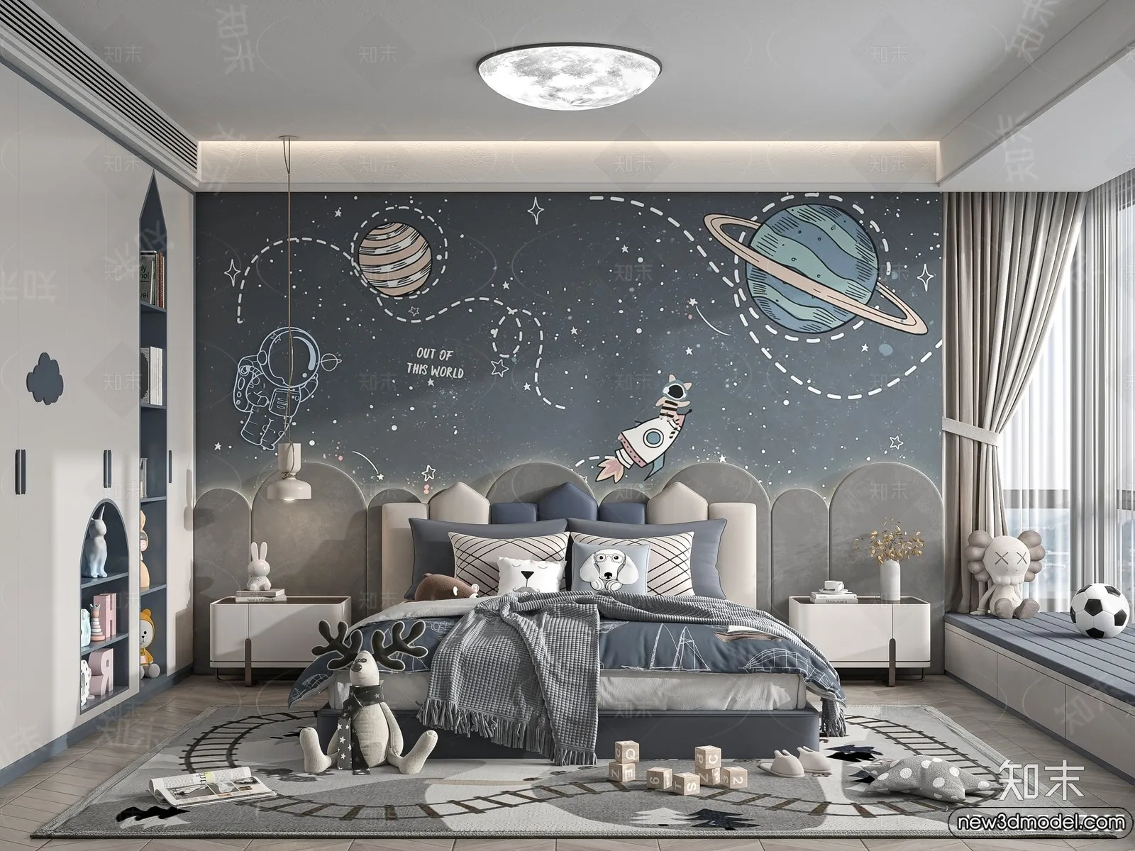 Children Room - 3D Interior Scene - Boy Room - 096