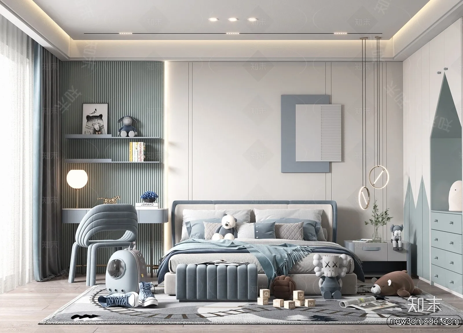 Children Room - 3D Interior Scene - Boy Room - 097