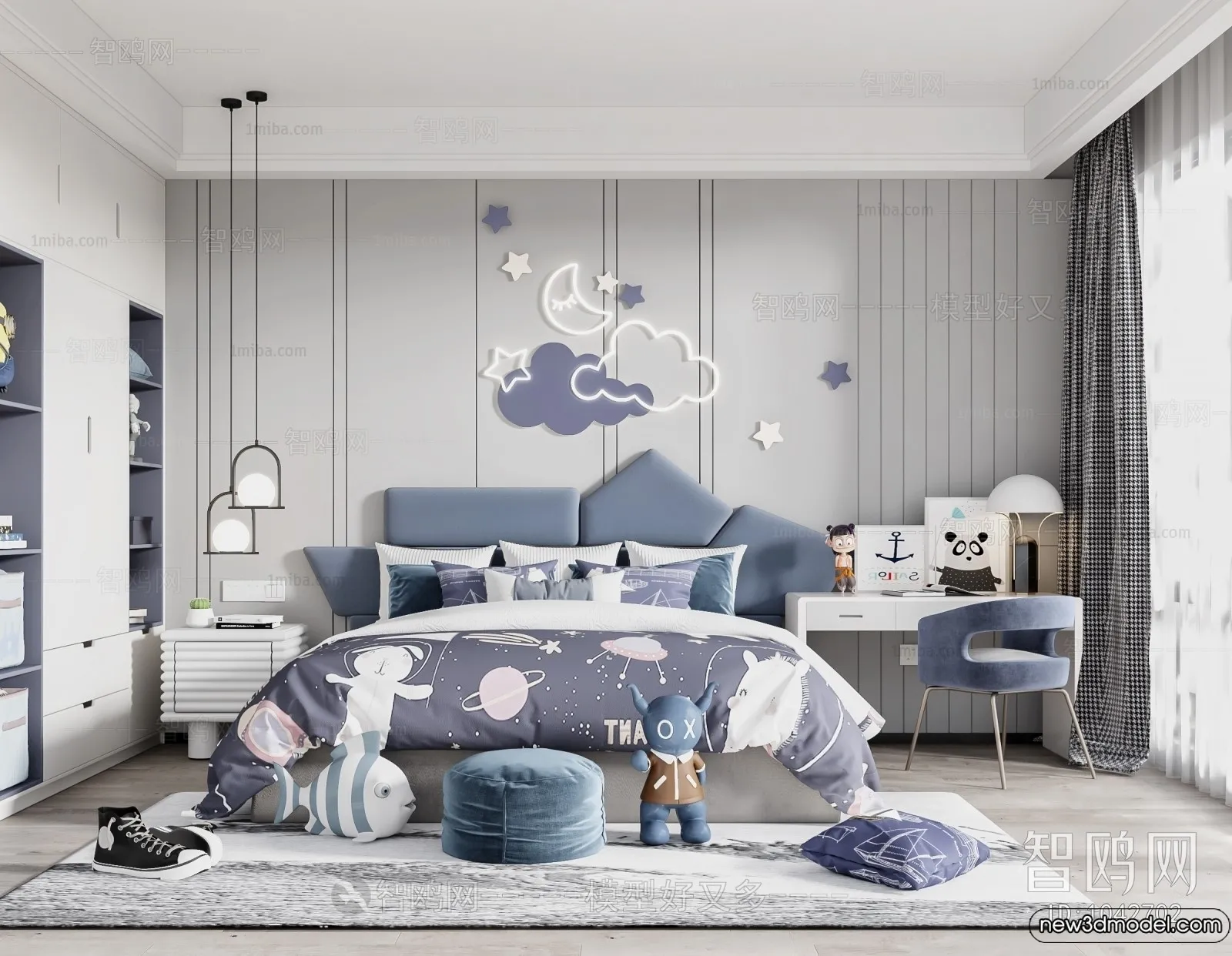 Children Room - 3D Interior Scene - Boy Room - 099