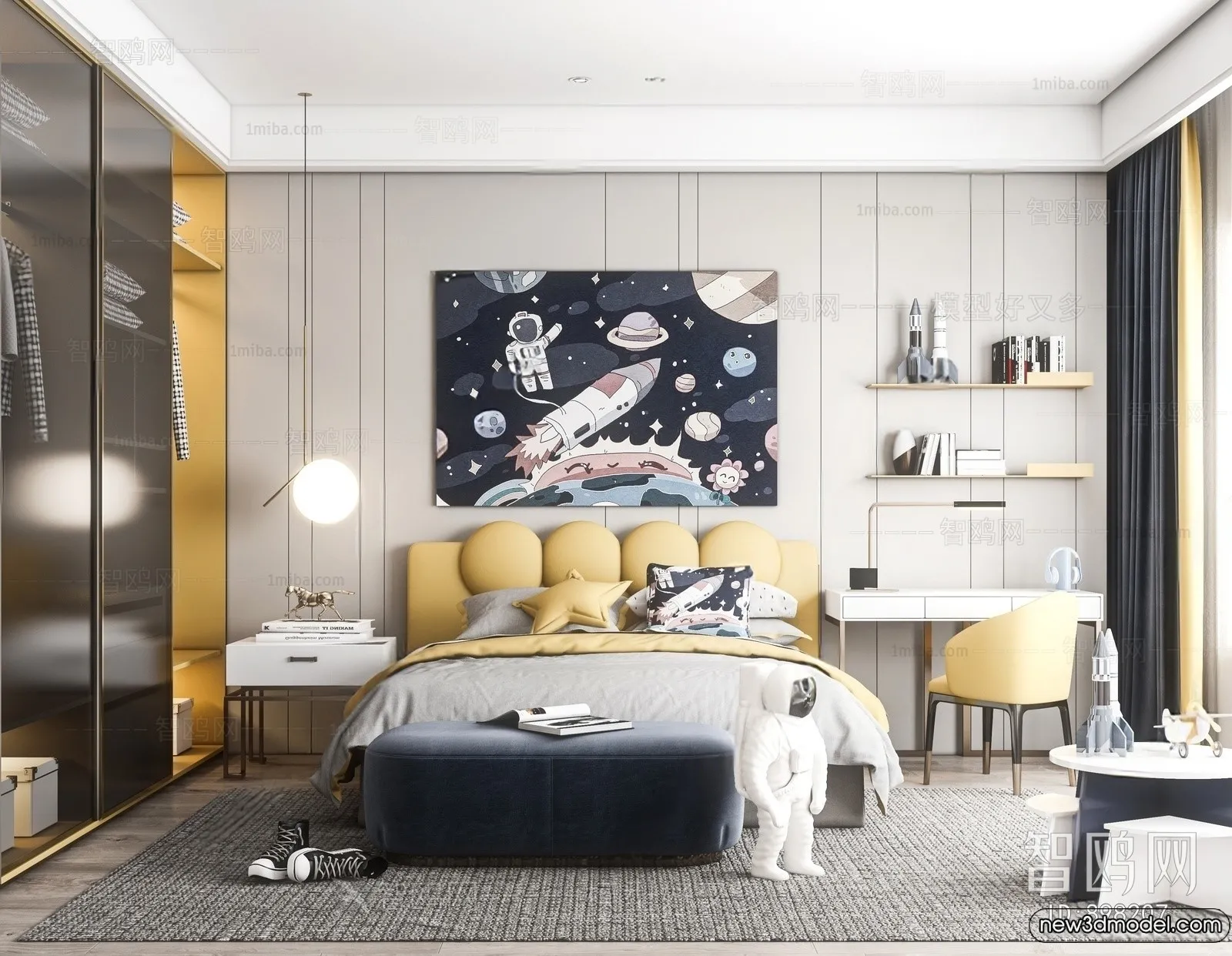 Children Room - 3D Interior Scene - Boy Room - 100