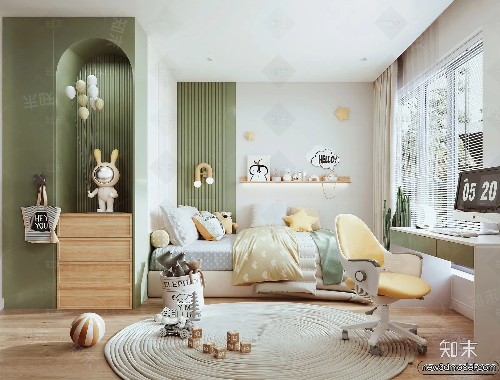 Children Room - 3D Interior Scene - Boy Room - 102