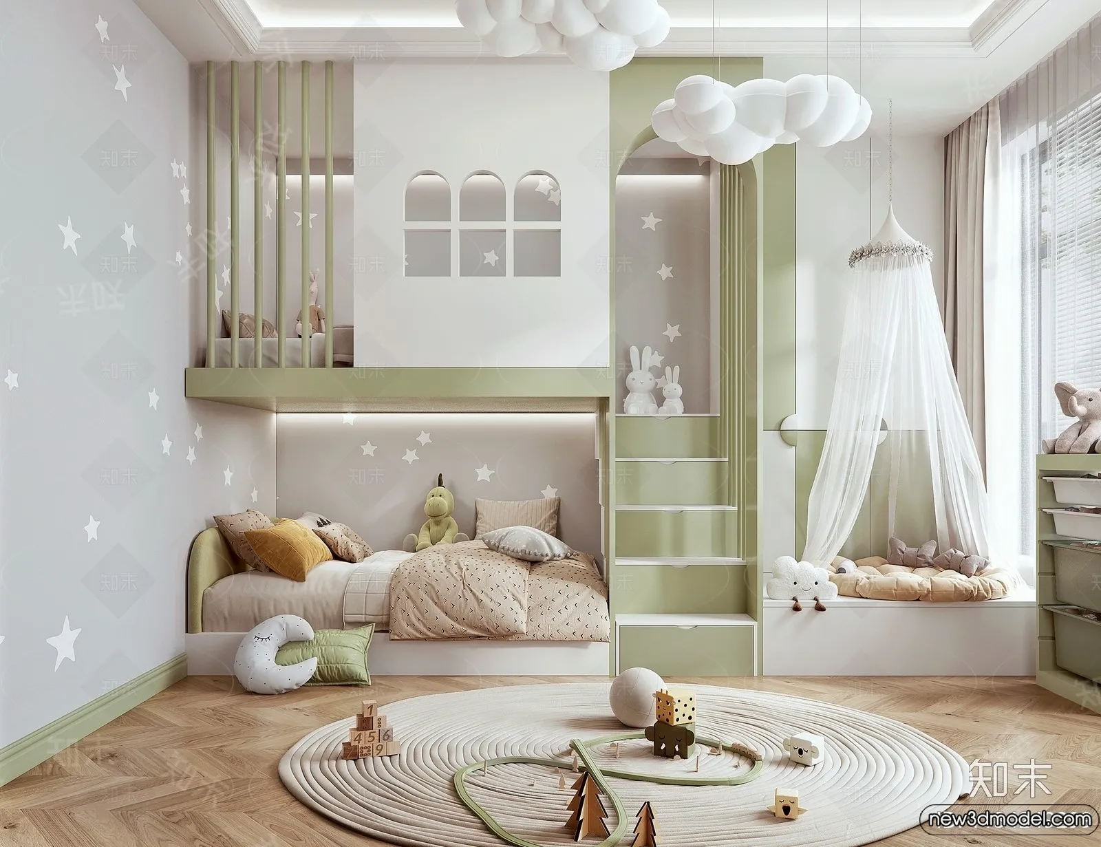 Children Room - 3D Interior Scene - Boy Room - 106