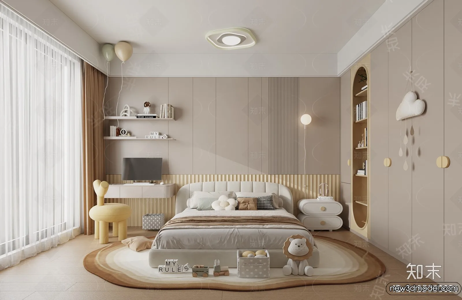 Children Room - 3D Interior Scene - Boy Room - 113