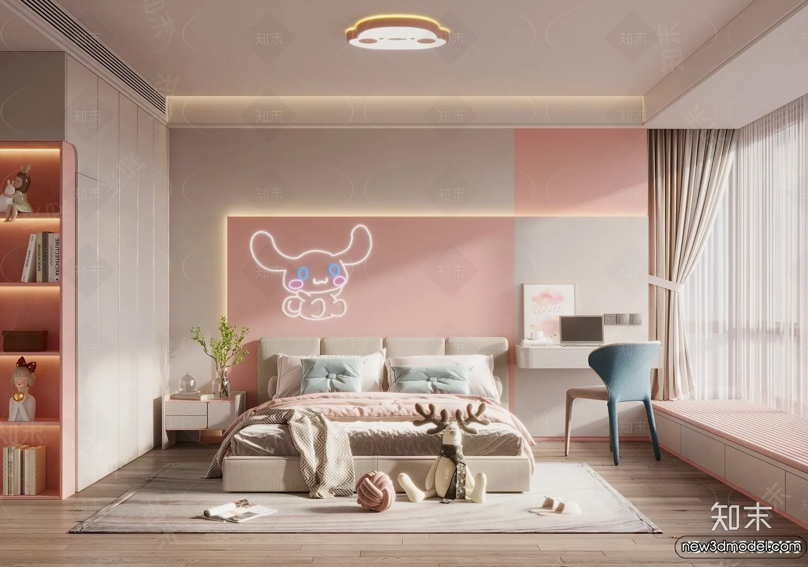 Children Room - 3D Interior Scene - Girl Room - 117