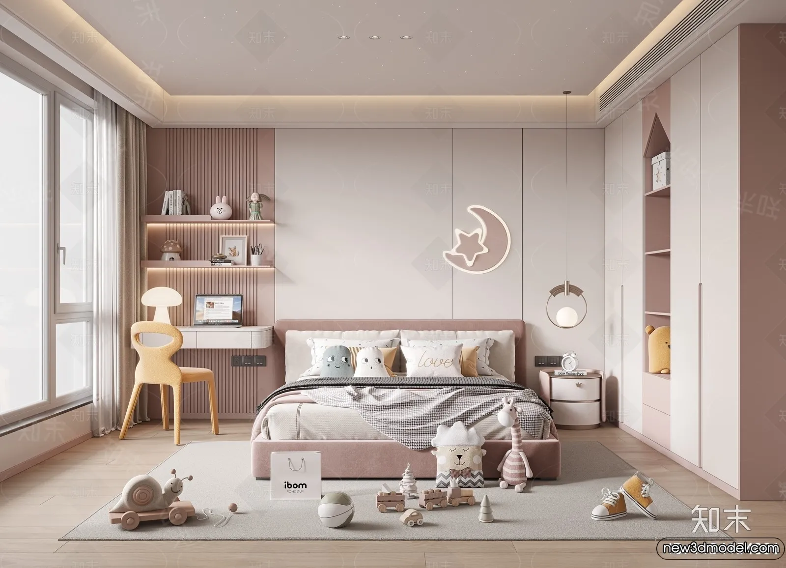 Children Room - 3D Interior Scene - Girl Room - 119
