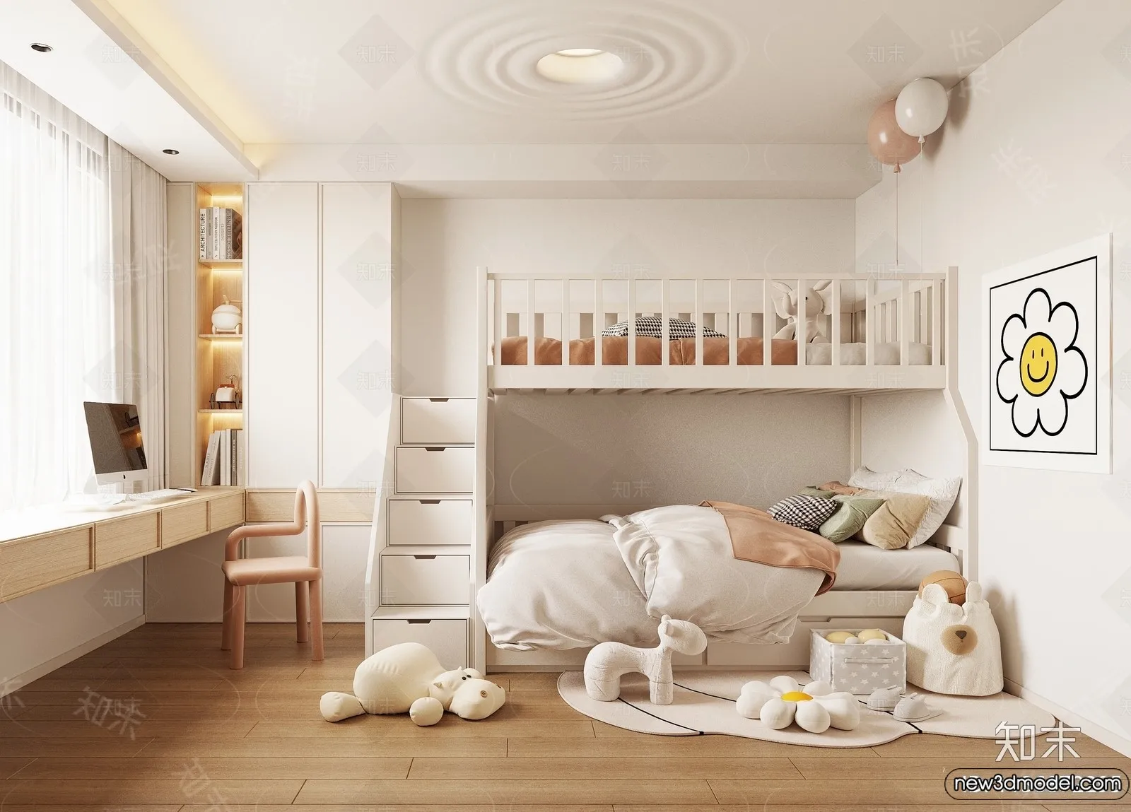 Children Room - 3D Interior Scene - Girl Room - 121