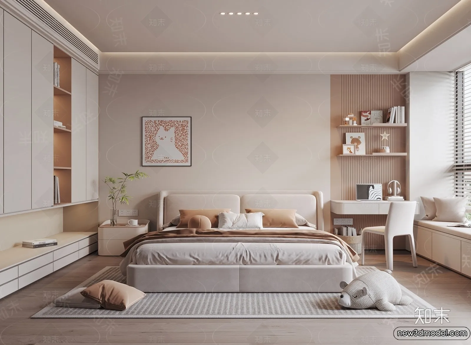 Children Room - 3D Interior Scene - Girl Room - 123