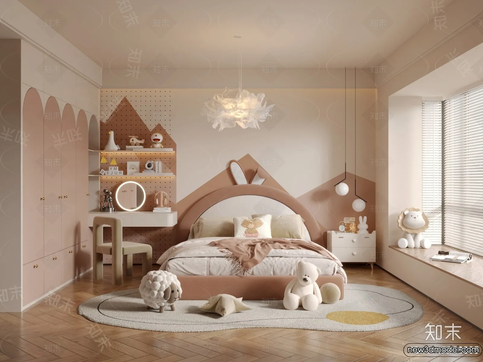 Children Room - 3D Interior Scene - Girl Room - 124