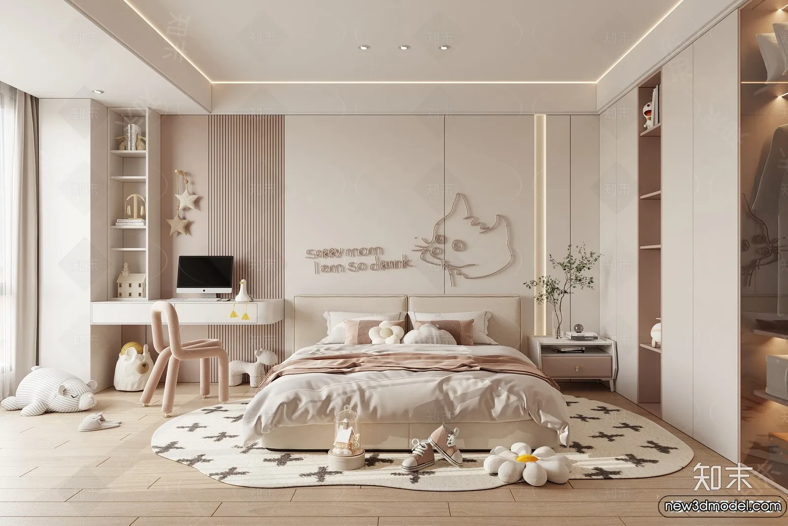 Children Room - 3D Interior Scene - Girl Room - 125