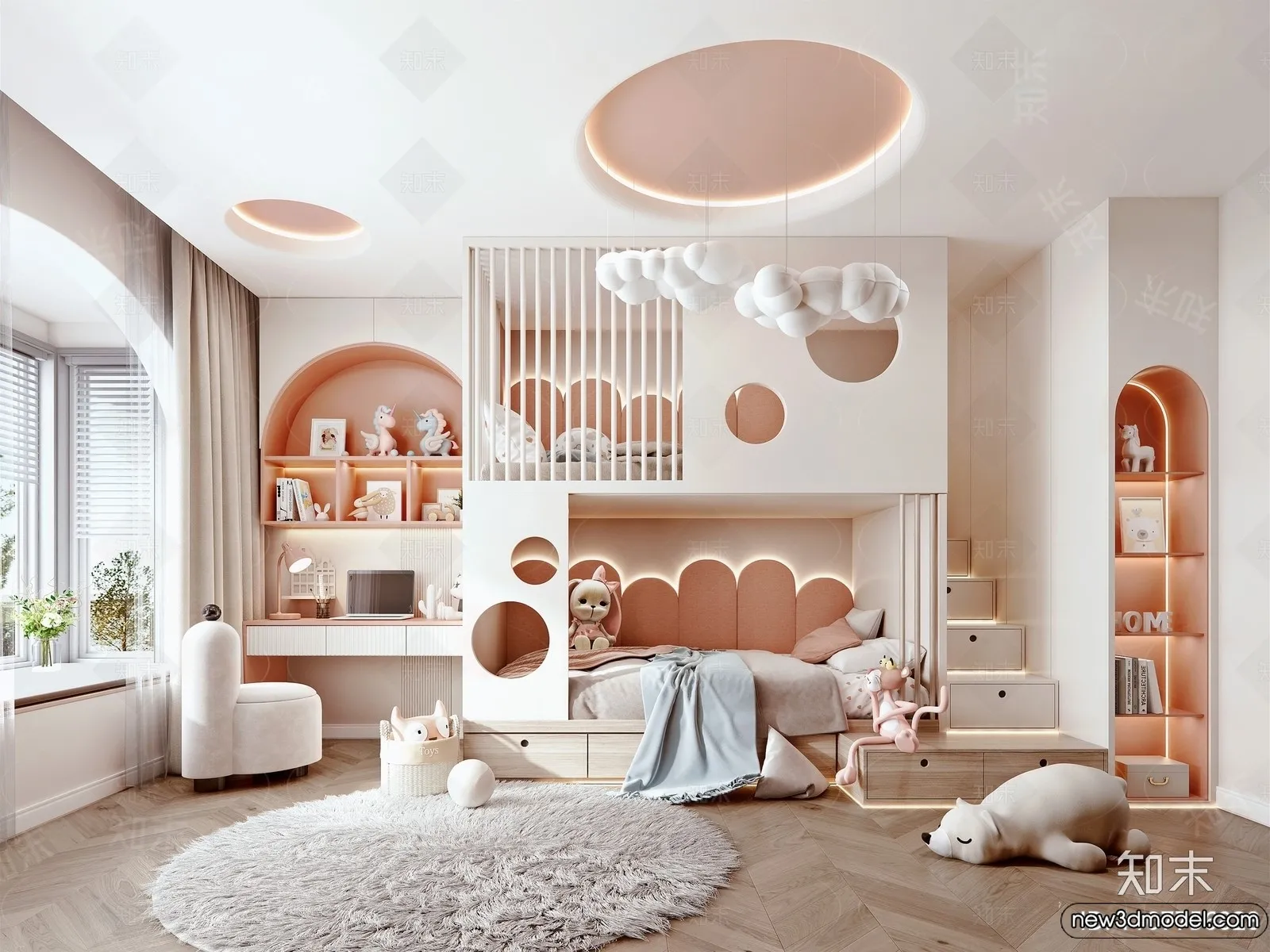 Children Room - 3D Interior Scene - Girl Room - 127
