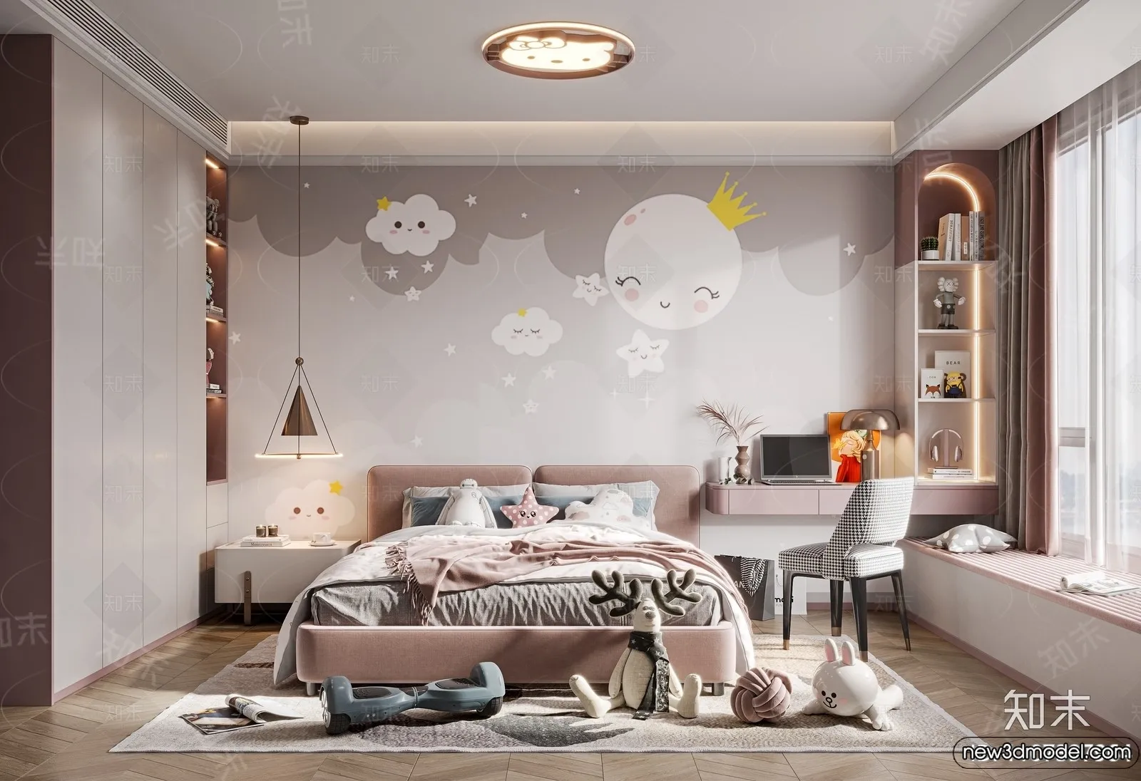 Children Room - 3D Interior Scene - Girl Room - 128