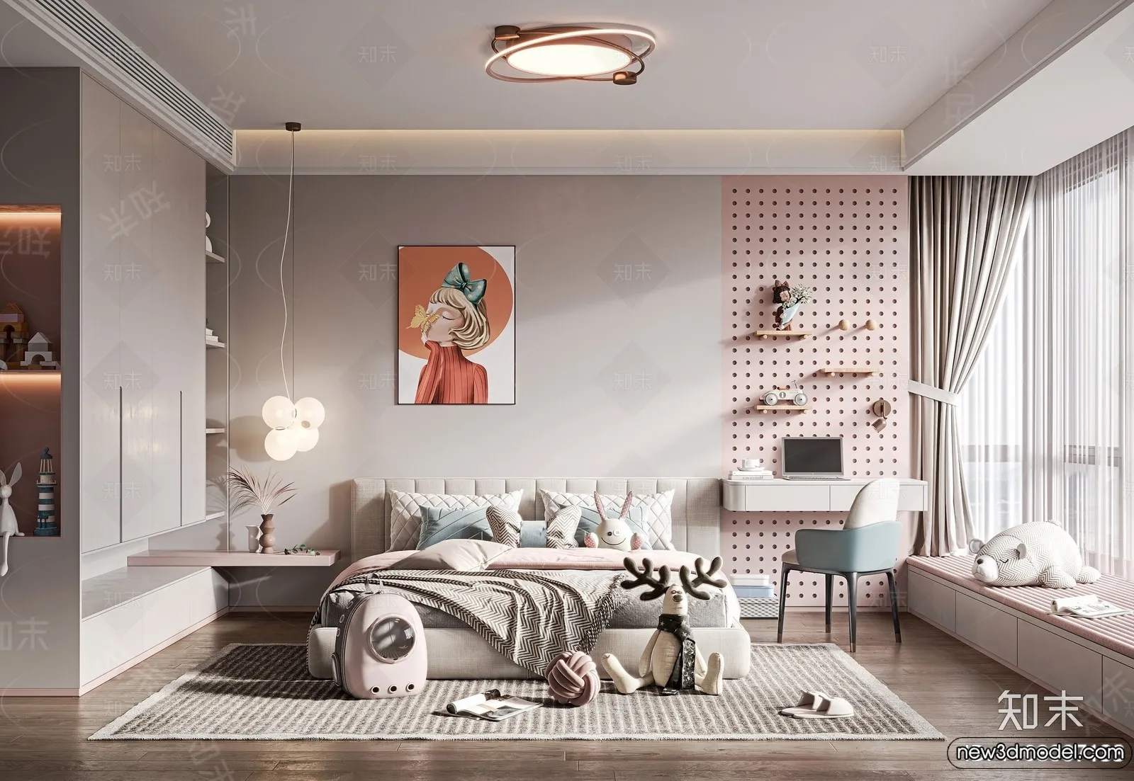 Children Room - 3D Interior Scene - Girl Room - 130