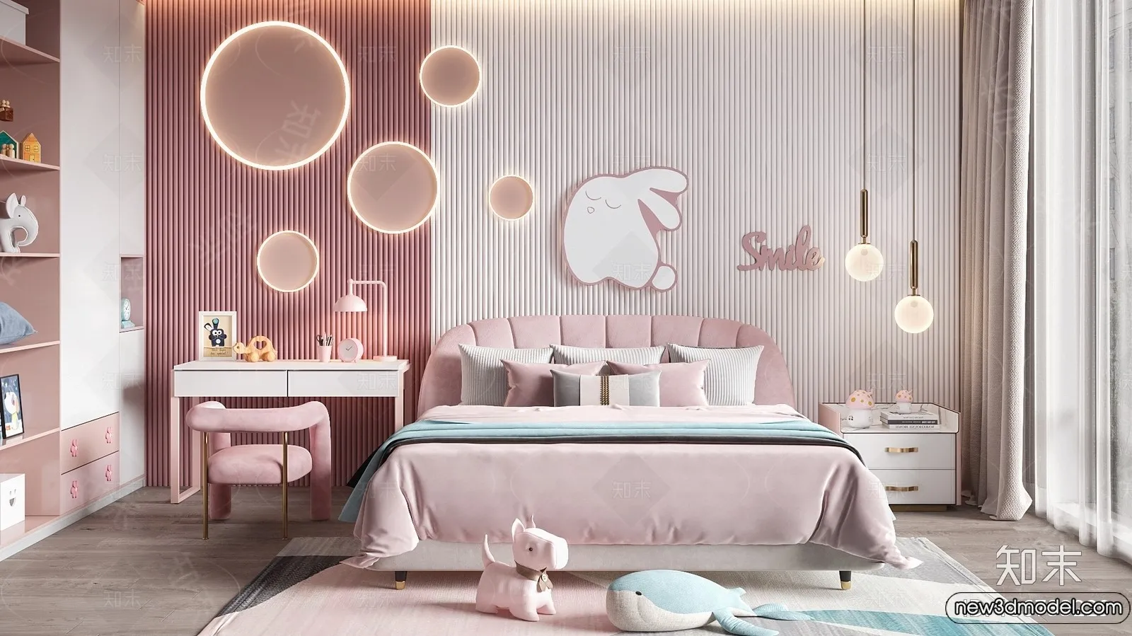 Children Room - 3D Interior Scene - Girl Room - 133
