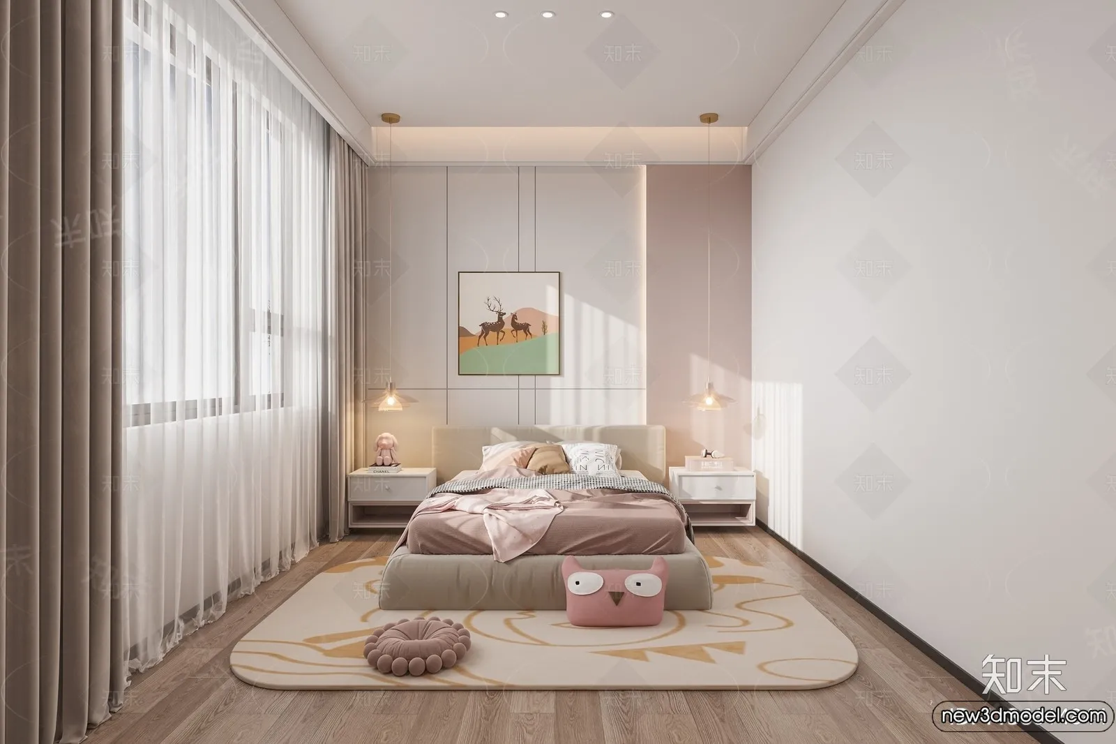Children Room - 3D Interior Scene - Girl Room - 139