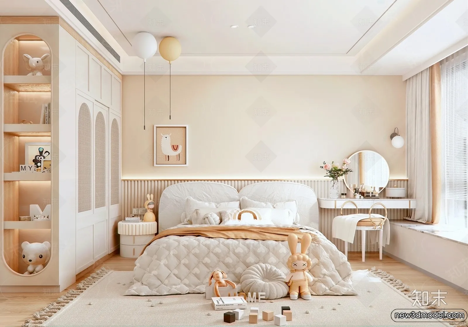 Children Room - 3D Interior Scene - Girl Room - 141