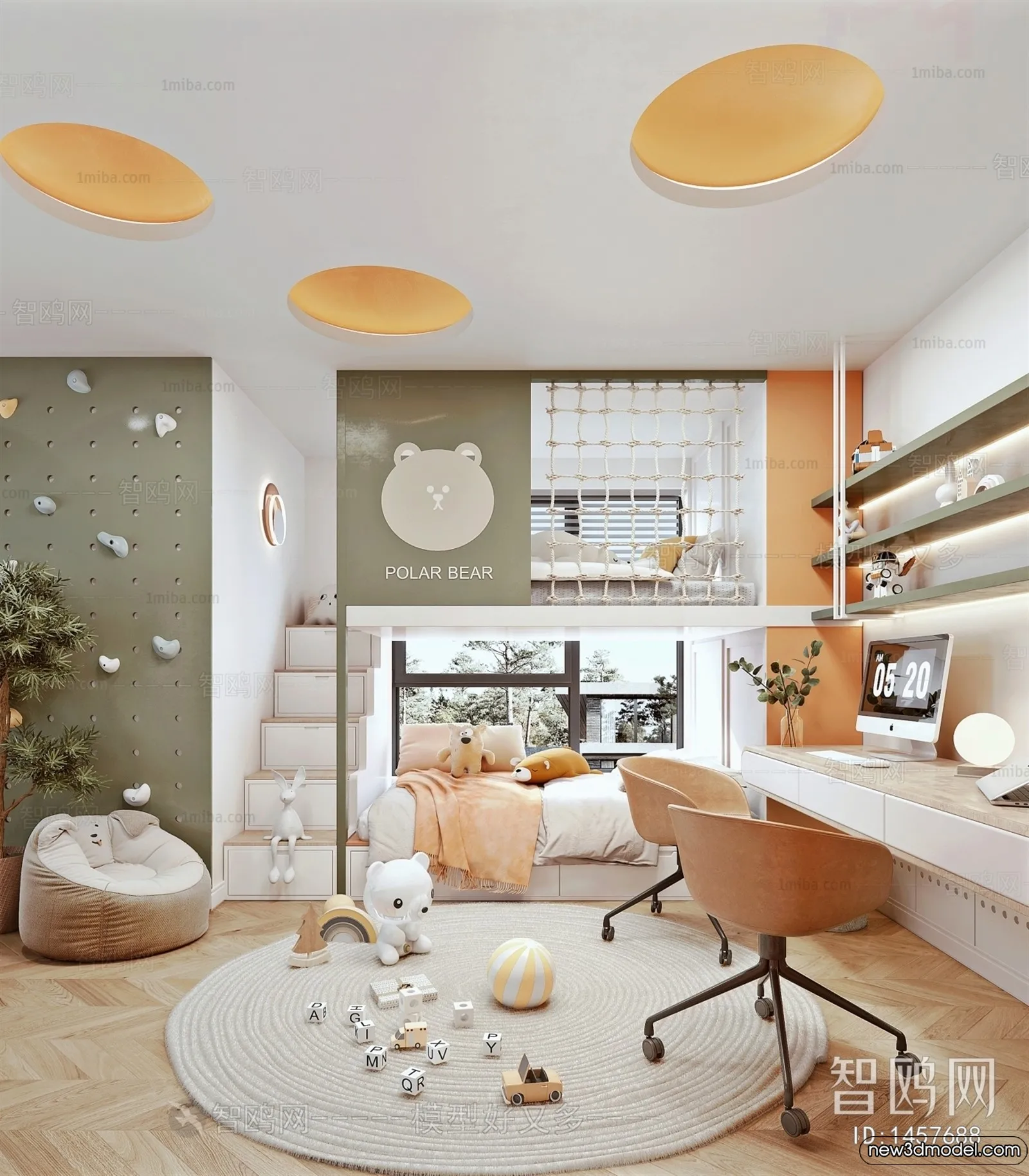 Children Room - 3D Interior Scene - Girl Room - 143