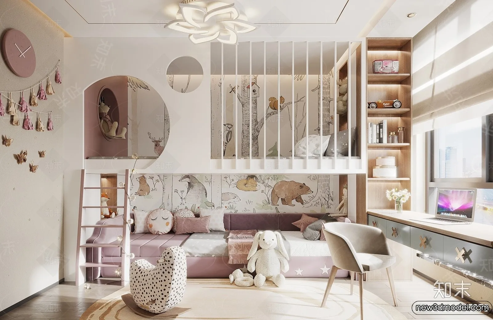 Children Room - 3D Interior Scene - Girl Room - 146