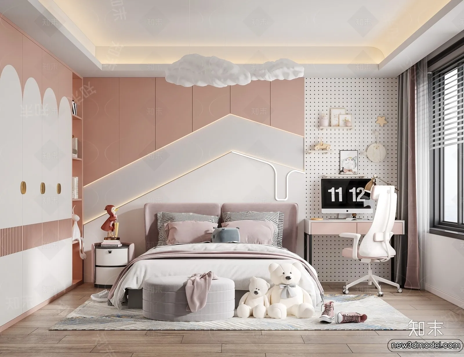 Children Room - 3D Interior Scene - Girl Room - 147