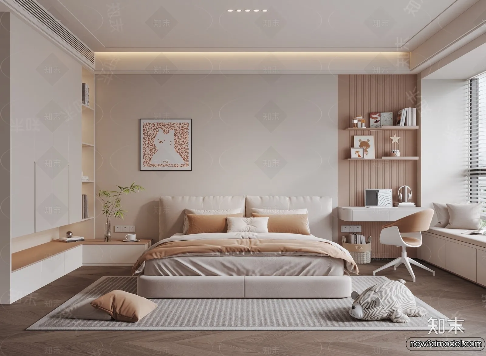 Children Room - 3D Interior Scene - Girl Room - 156