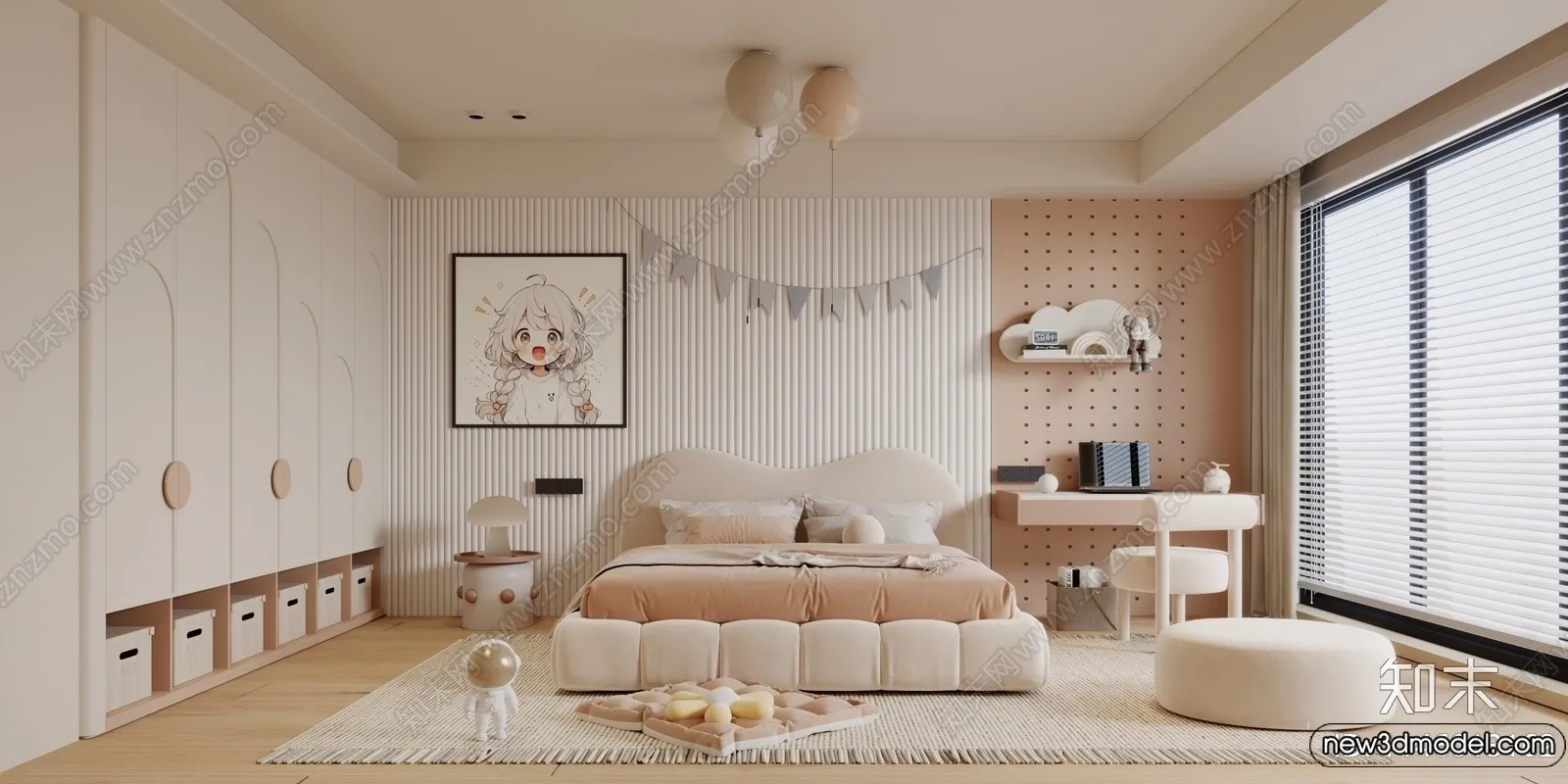 Children Room - 3D Interior Scene - Girl Room - 159