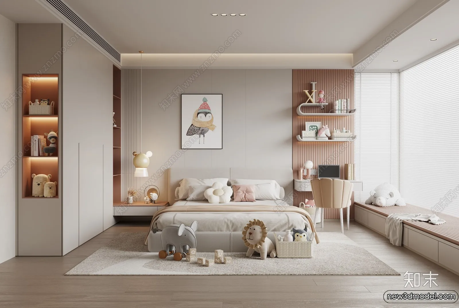 Children Room - 3D Interior Scene - Girl Room - 160