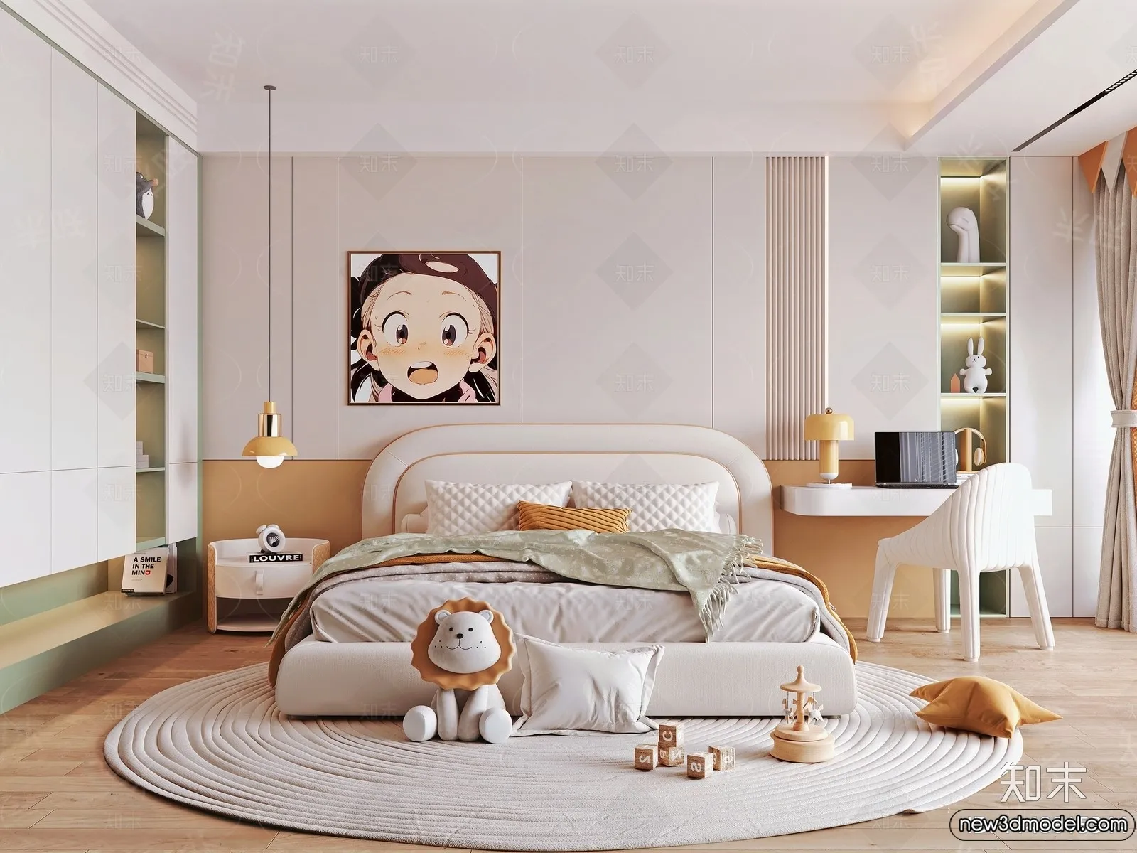 Children Room - 3D Interior Scene - Girl Room - 163
