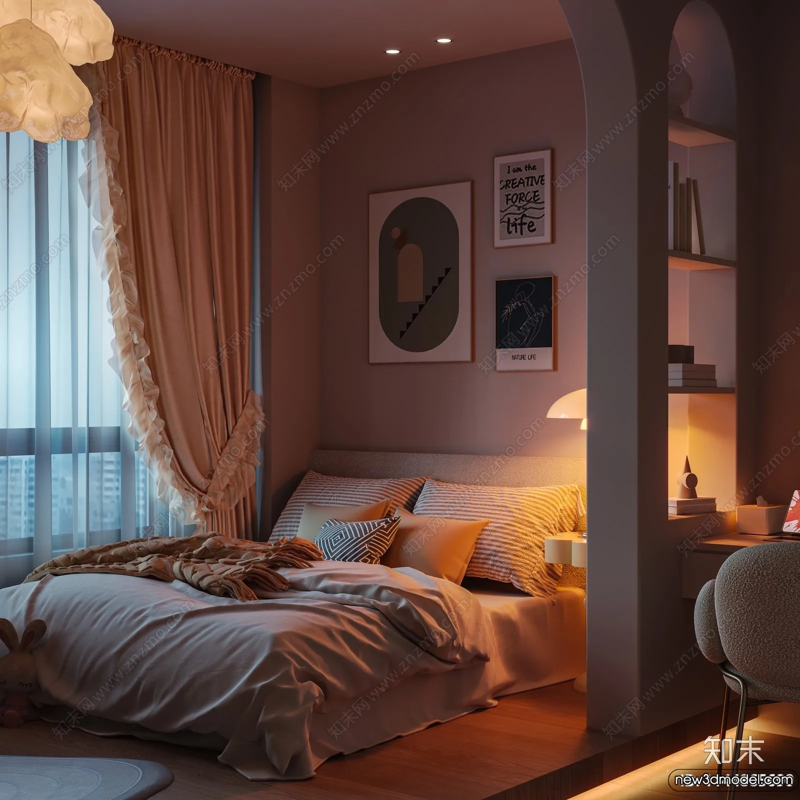 Children Room - 3D Interior Scene - Girl Room - 166