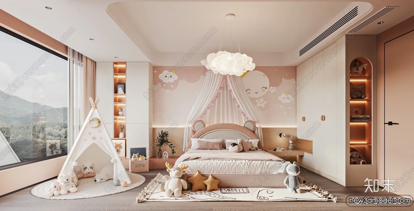 Children Room - 3D Interior Scene - Girl Room - 167