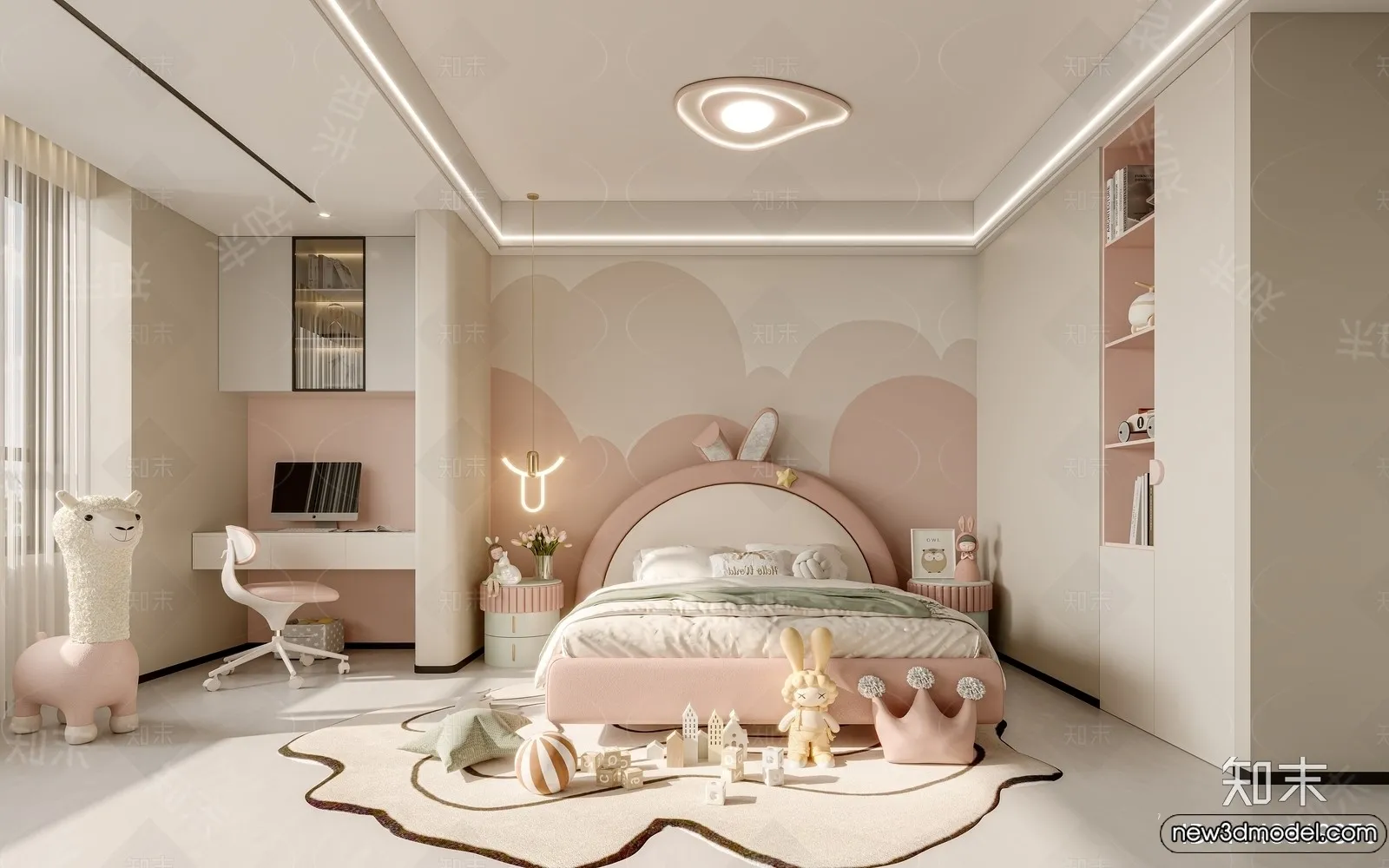 Children Room - 3D Interior Scene - Girl Room - 180
