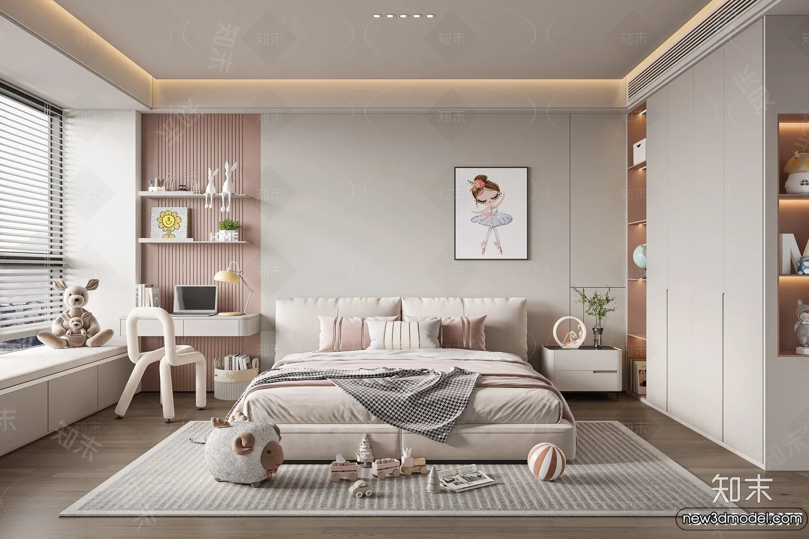 Children Room - 3D Interior Scene - Girl Room - 181