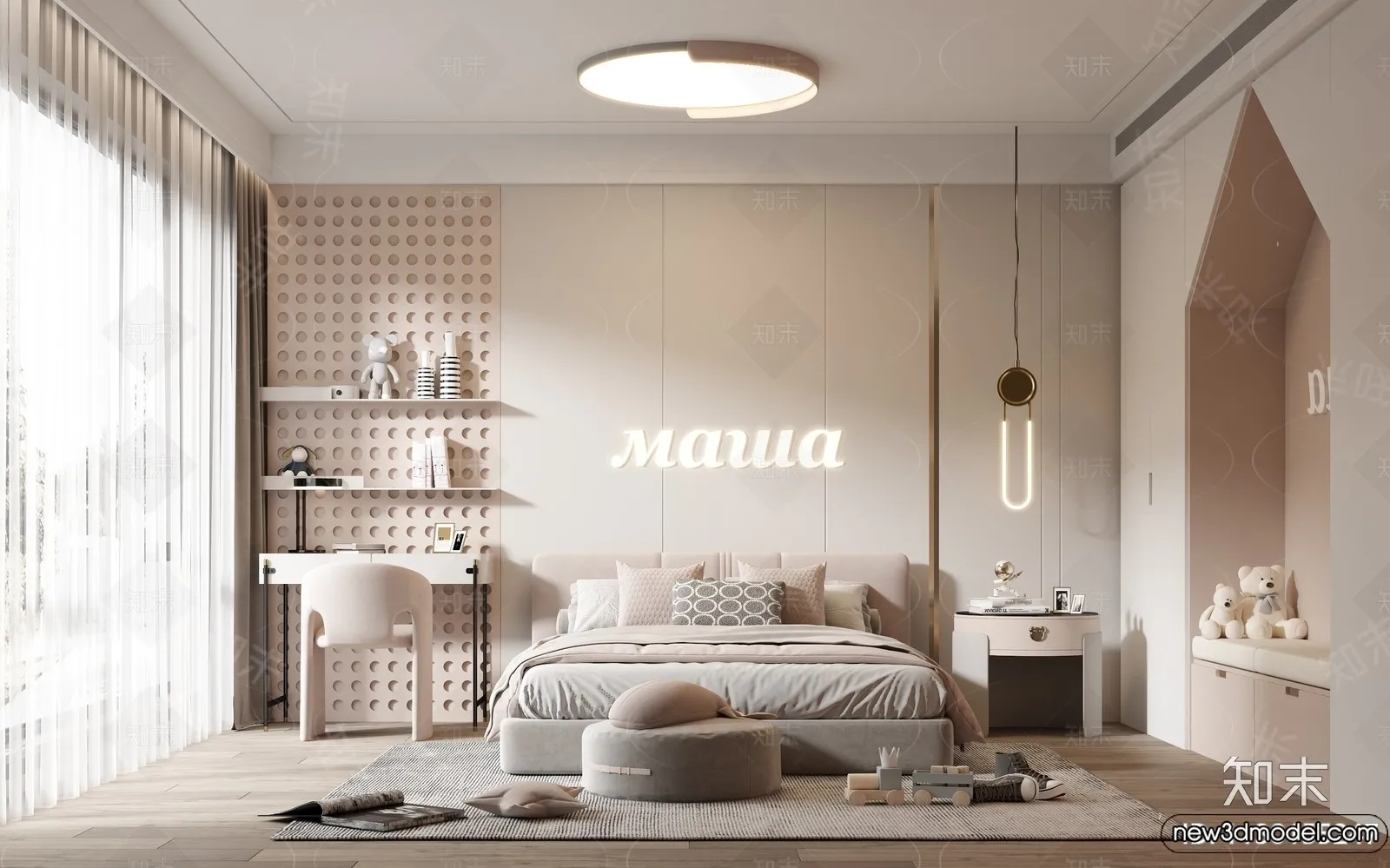 Children Room - 3D Interior Scene - Girl Room - 184