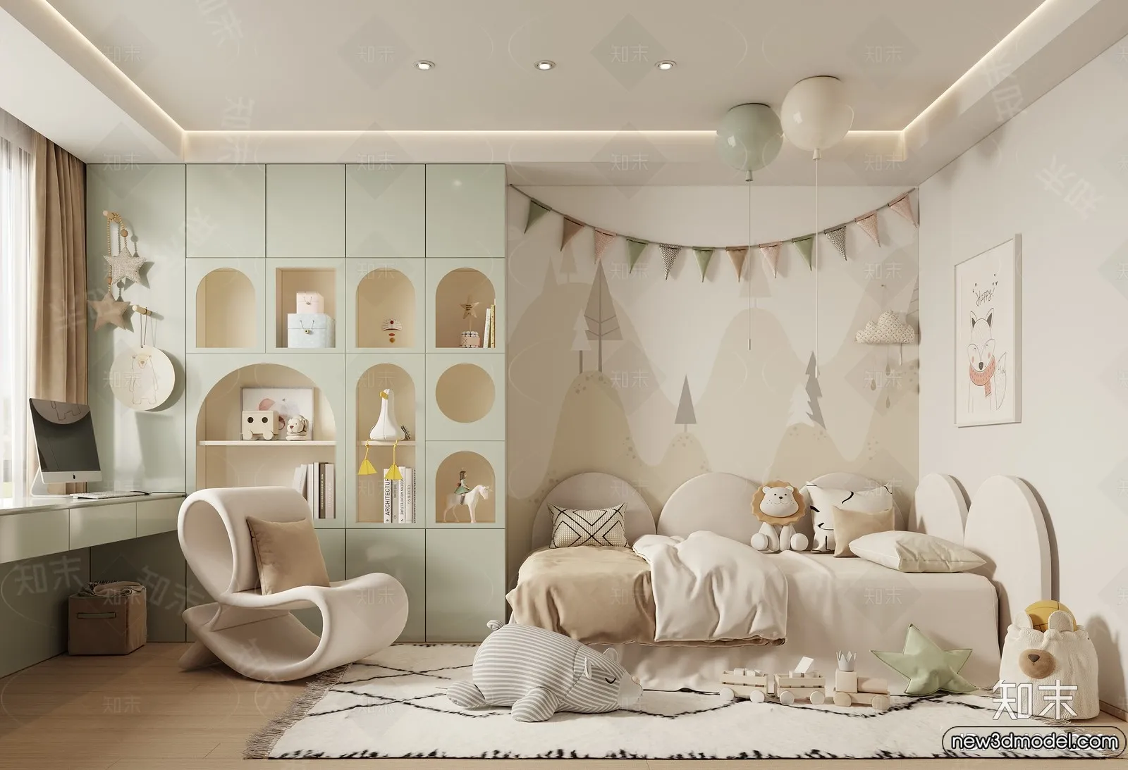 Children Room - 3D Interior Scene - Girl Room - 187